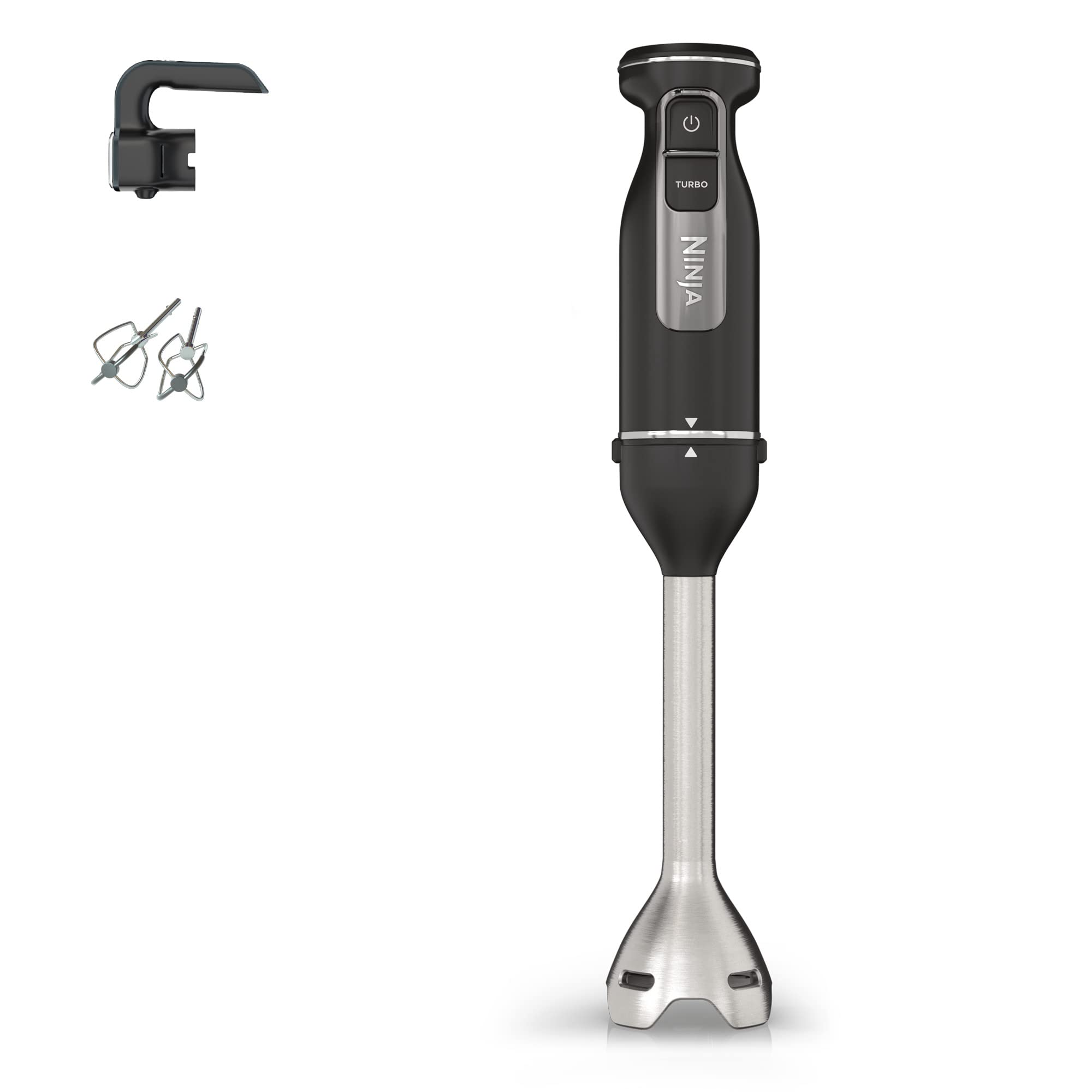 Ninja Foodi 2-in-1 Hand Blender & Mixer - 850W Immersion Blender with Food Processor, 5 Mixing Speeds & 2 Blending Speeds - Includes 2 Attachments & 1.5m Cord (Black) - Perfect for Smoothies, Soups, Baking & Meal Prep