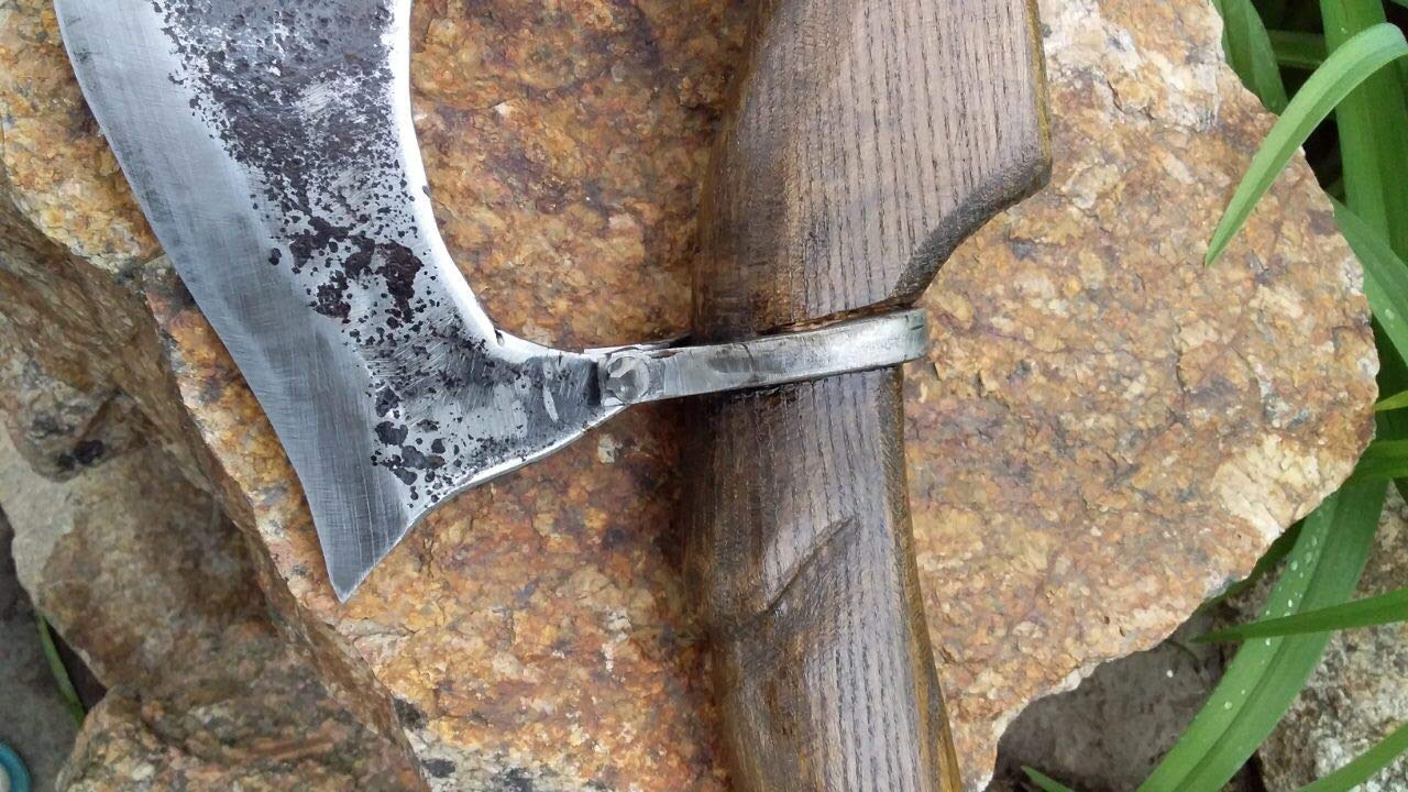 Viking Axe Hatchet - Hand Forged Medieval Axe for Men | Unique Birthday Gift, 6th Anniversary Present & Handyman Tool | Perfect for Camping, Woodworking & Outdoor Adventures