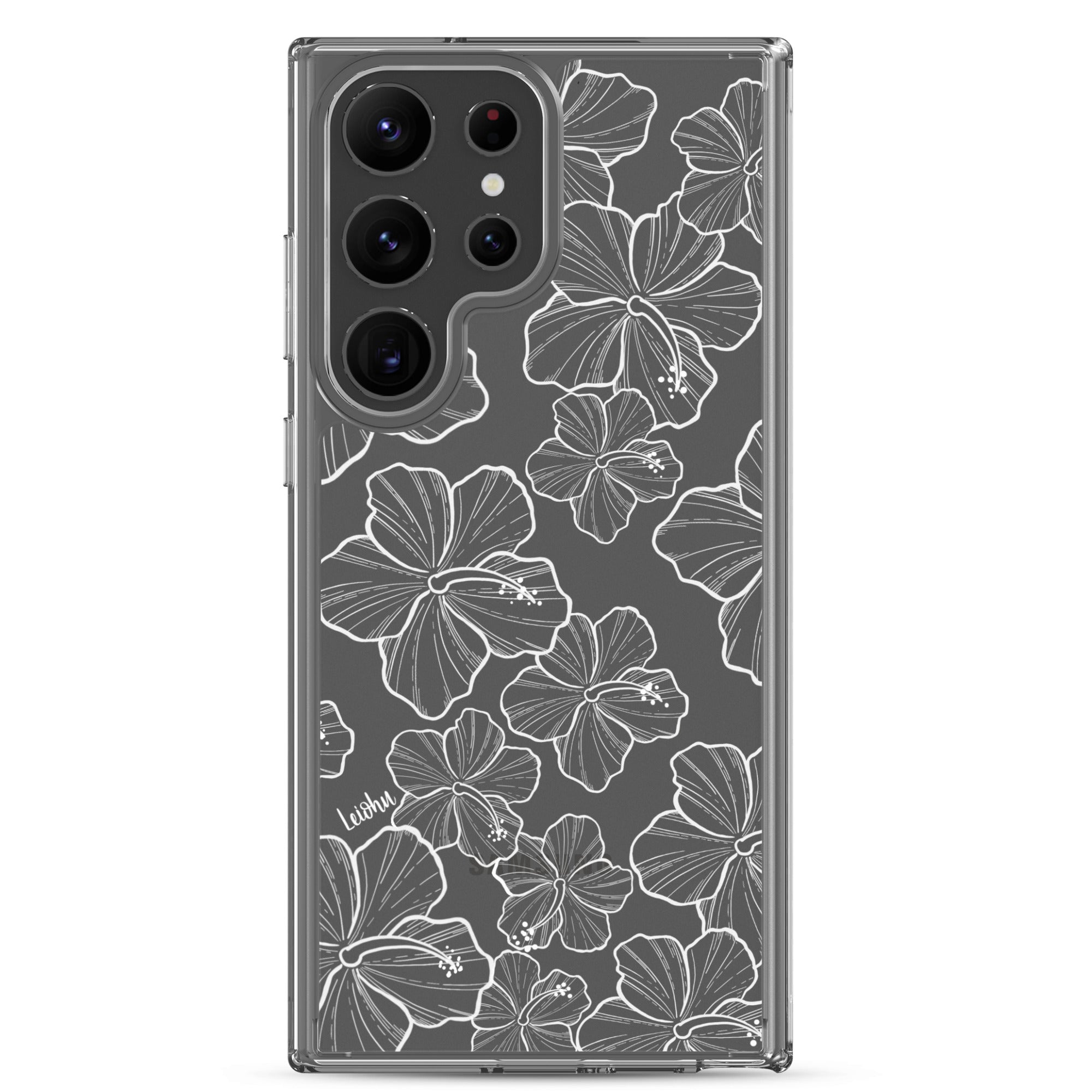 Hibiscus Flower Design Clear Phone Case for Samsung Galaxy S21/S20/Note 20 - Slim Protective Cover with Scratch Resistance - Perfect for Everyday Use, Work, and Travel