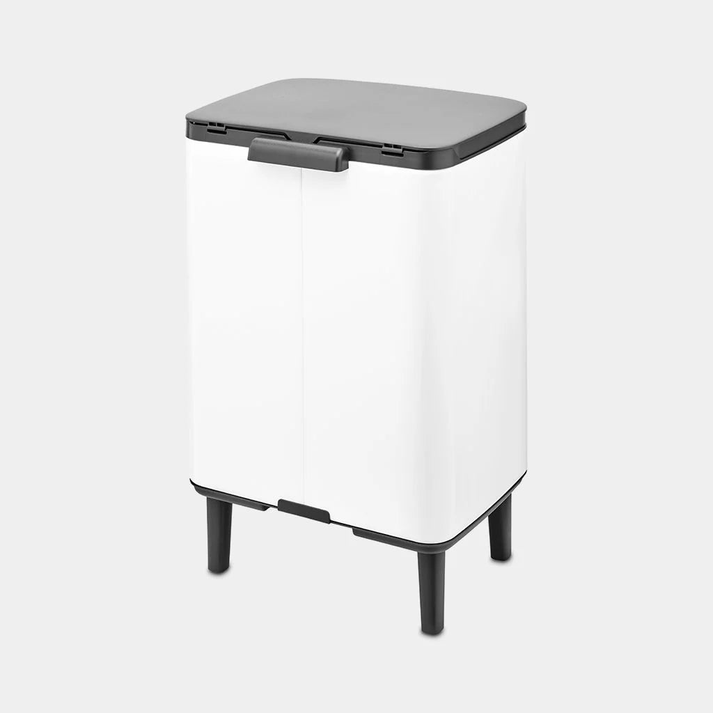 12L Stainless Steel Trash Can with Lid - Modern Kitchen Waste Bin for Home, Office, or Bathroom Use
