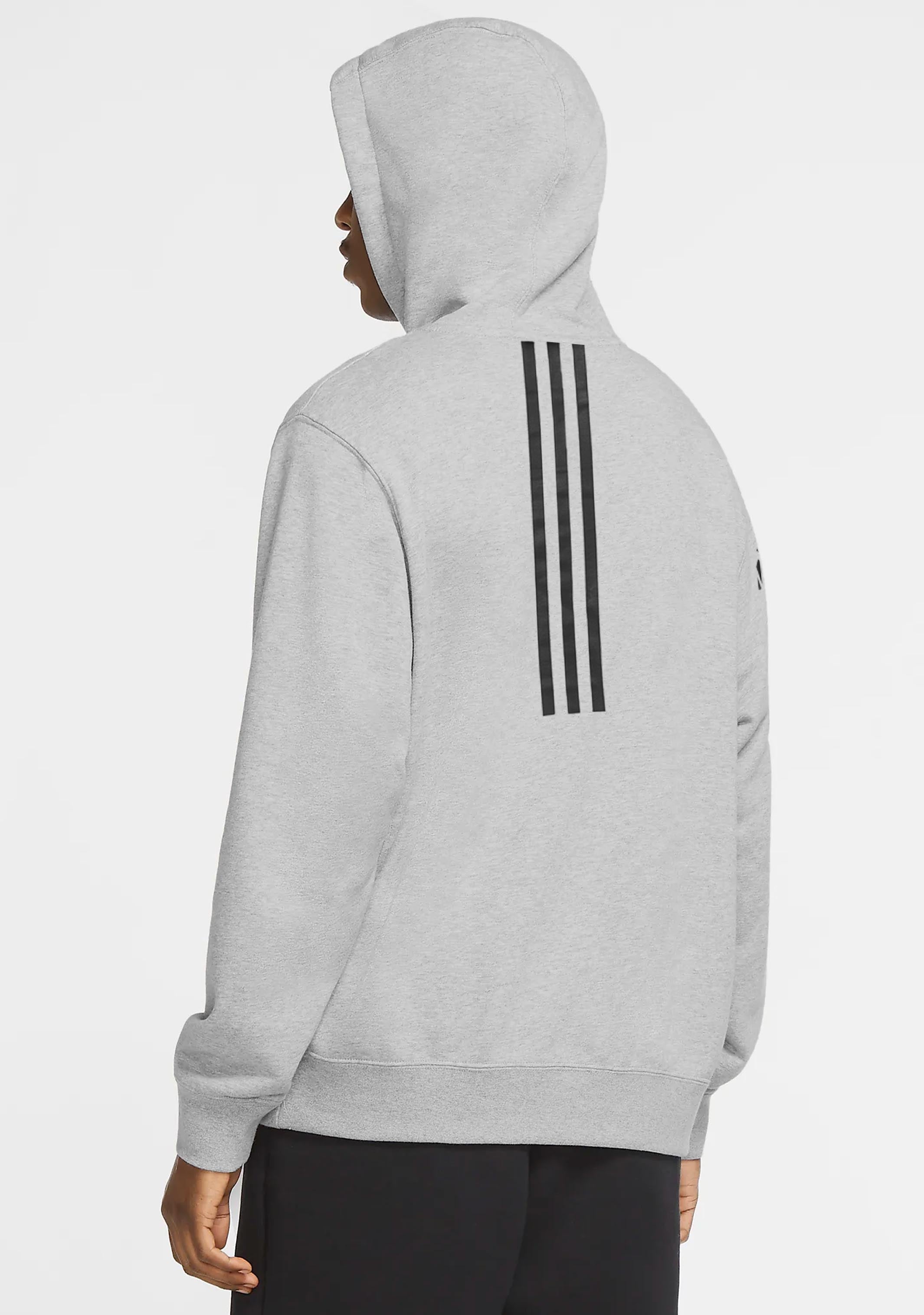 Adidas Men's WBC Traditional Grey/Black Boxing Hoodie - Lightweight Training Jacket for Boxing, MMA & Gym Workouts - Perfect for Fighters, Athletes & Streetwear Fashion