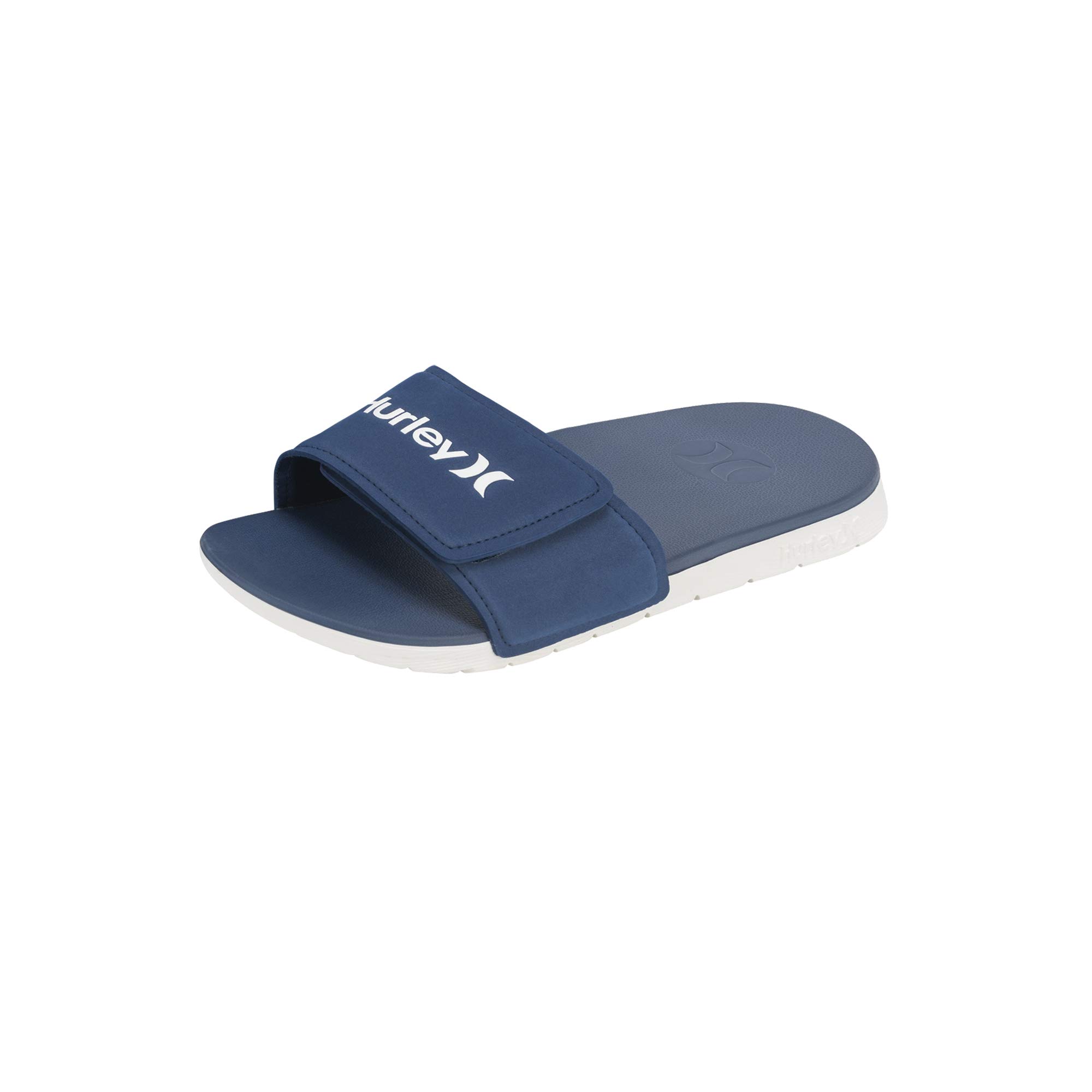 Hurley Men's Peak Velcro Slide Sandal - Comfortable Beach & Pool Slides for Summer, Waterproof Outdoor Sandals for Walking, Travel, and Casual Wear