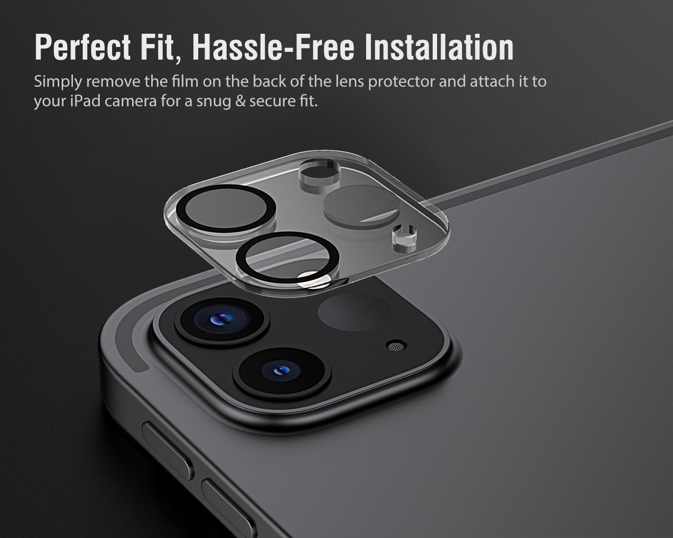 MoKo 2-Pack Tempered Glass Camera Lens Protector for iPad Pro 12.9 (6th Gen 2020-2022) & iPad Pro 11 (4th Gen 2020-2022) - Scratch-Resistant, HD Clear Screen Protector - Perfect for Travel, Work & Outdoor Photography