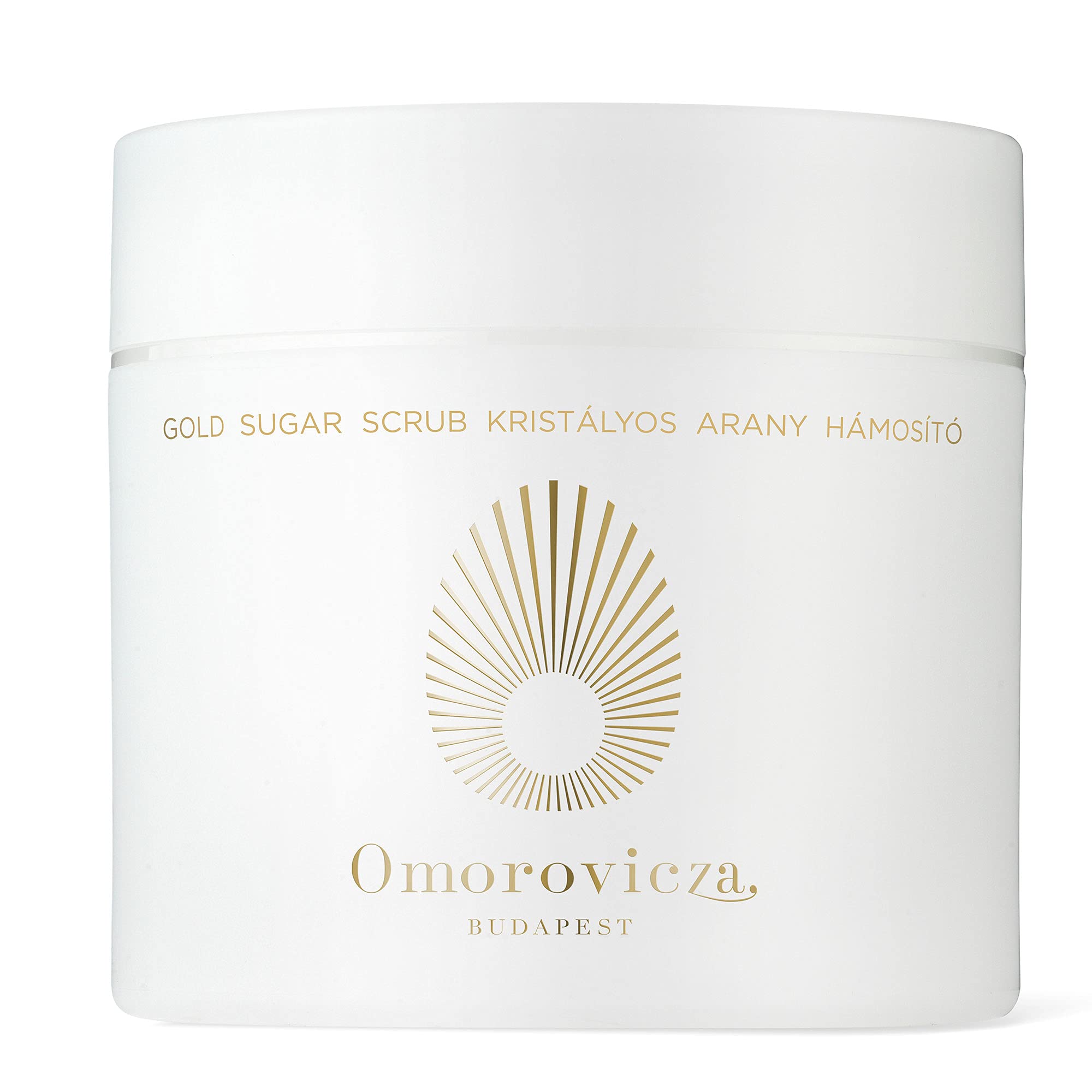 Omorovicza Gold Sugar Scrub - 200ml Luxurious Exfoliating Face & Body Scrub for Glowing Skin - Perfect for Spa Day & At-Home Skincare Routine