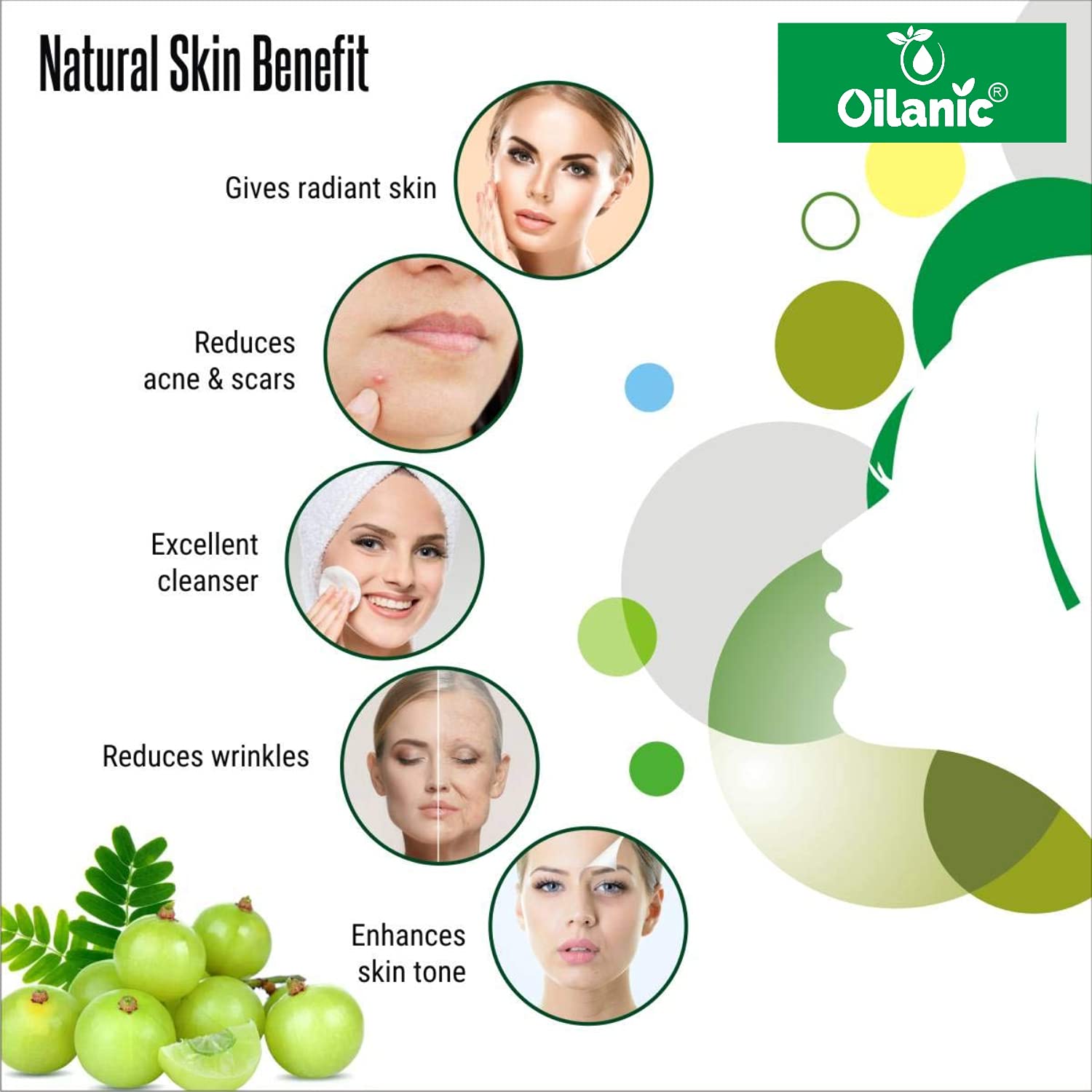 Oilanic 100% Pure Natural Amla Powder for Skin & Hair Care - 2 Pack (200g Each) | Hair Growth, Skin Glow, Ayurvedic Treatment | Perfect for Smoothies, Face Masks & Hair Treatments