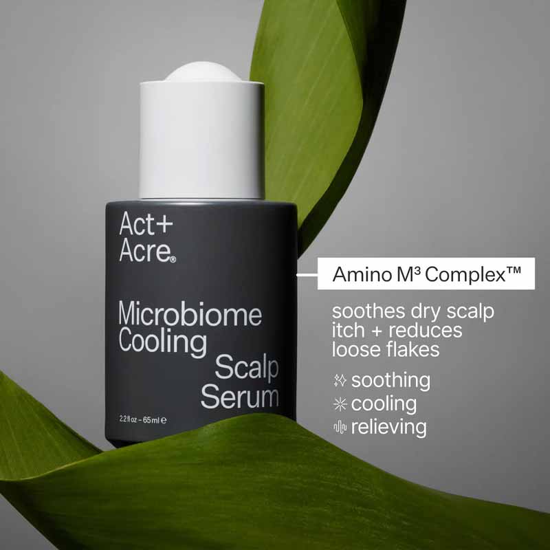 Act+Acre Microbiome Cooling Scalp Serum for Dry & Itchy Scalp | Hydrating Hair Treatment with Natural Ingredients | Perfect for Daily Use & Scalp Care Routine