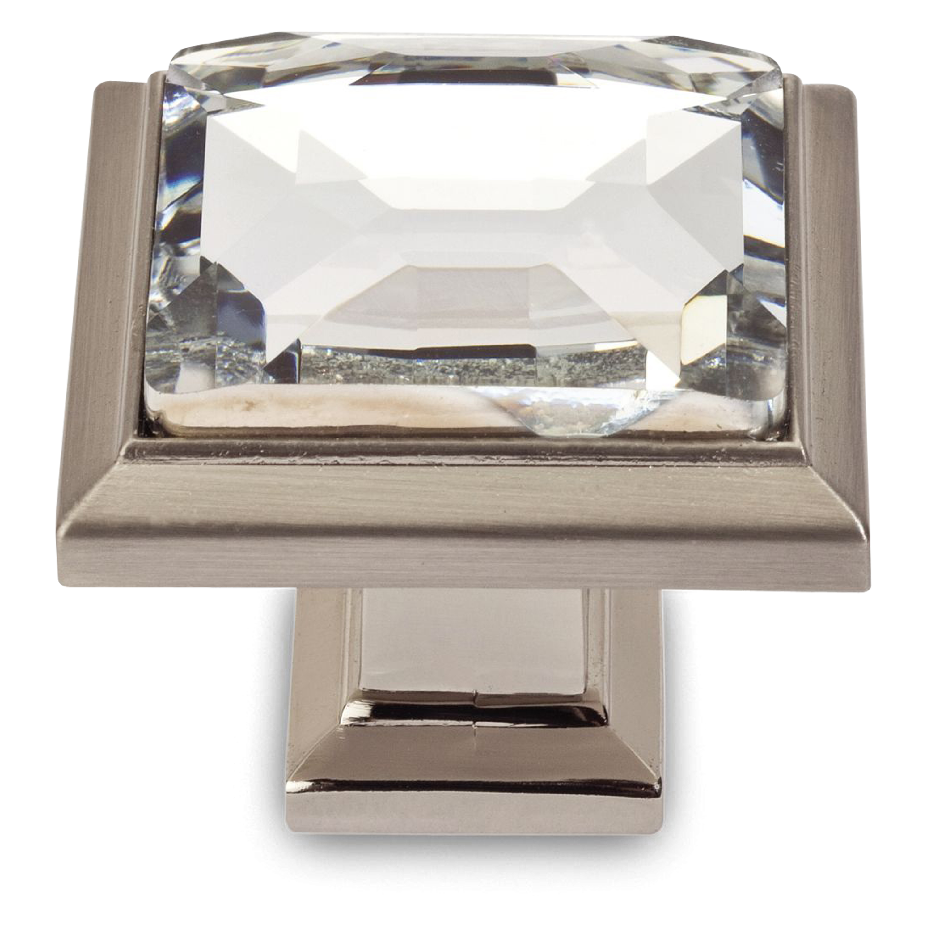Legacy Crystal Square Knob - Elegant Cabinet & Drawer Pulls for Kitchen, Bathroom & Furniture - Vintage Style Hardware for Home Decor & DIY Projects