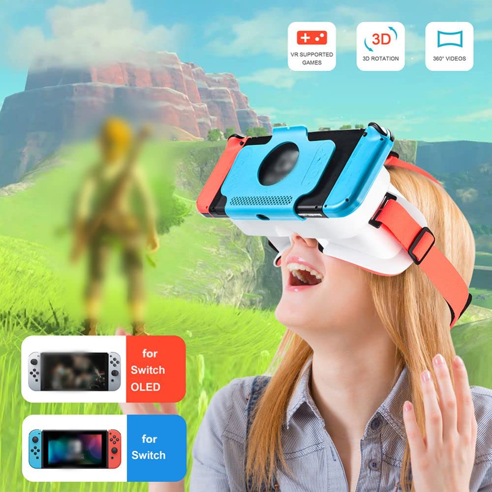 Fenmaru VR Glasses for Nintendo Switch OLED & Nintendo Switch 3D - Virtual Reality Goggles for Switch VR Labo Kit | Immersive Gaming Experience for Kids & Adults