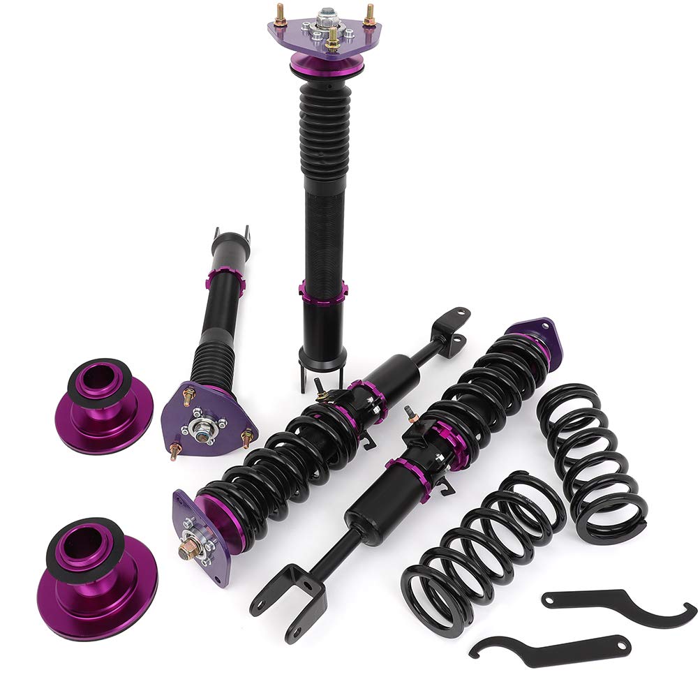 SCITOO Full Coilover Suspension Kit with Shock Struts - Compatible with 2003-2009 Nissan 350Z (Purple) - Performance Upgrade for Street Racing & Drifting