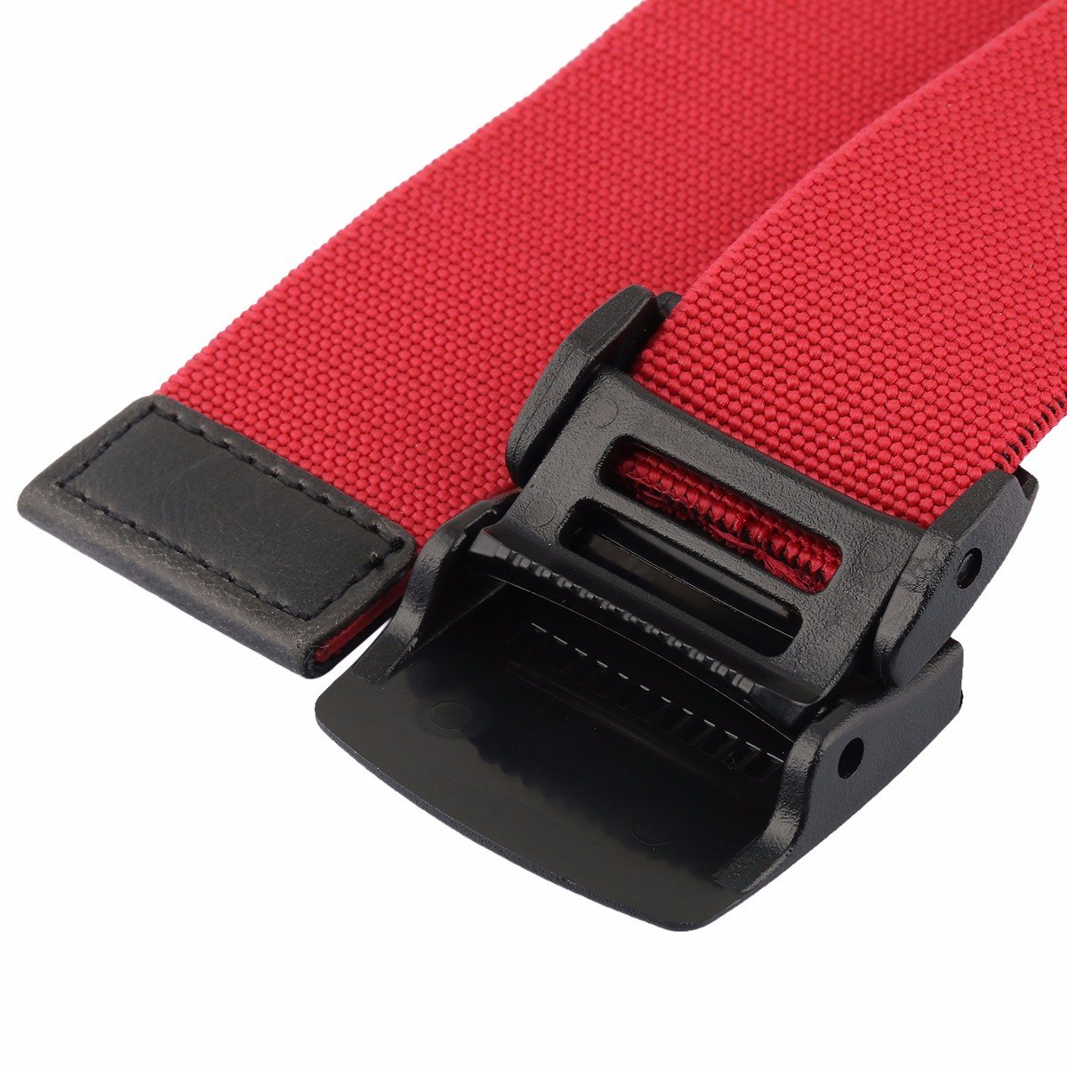 Moonsix Men's Elastic Military Tactical Belt - Adjustable Web Duty Belt with Plastic Buckle for Outdoor, Hiking, and Workwear