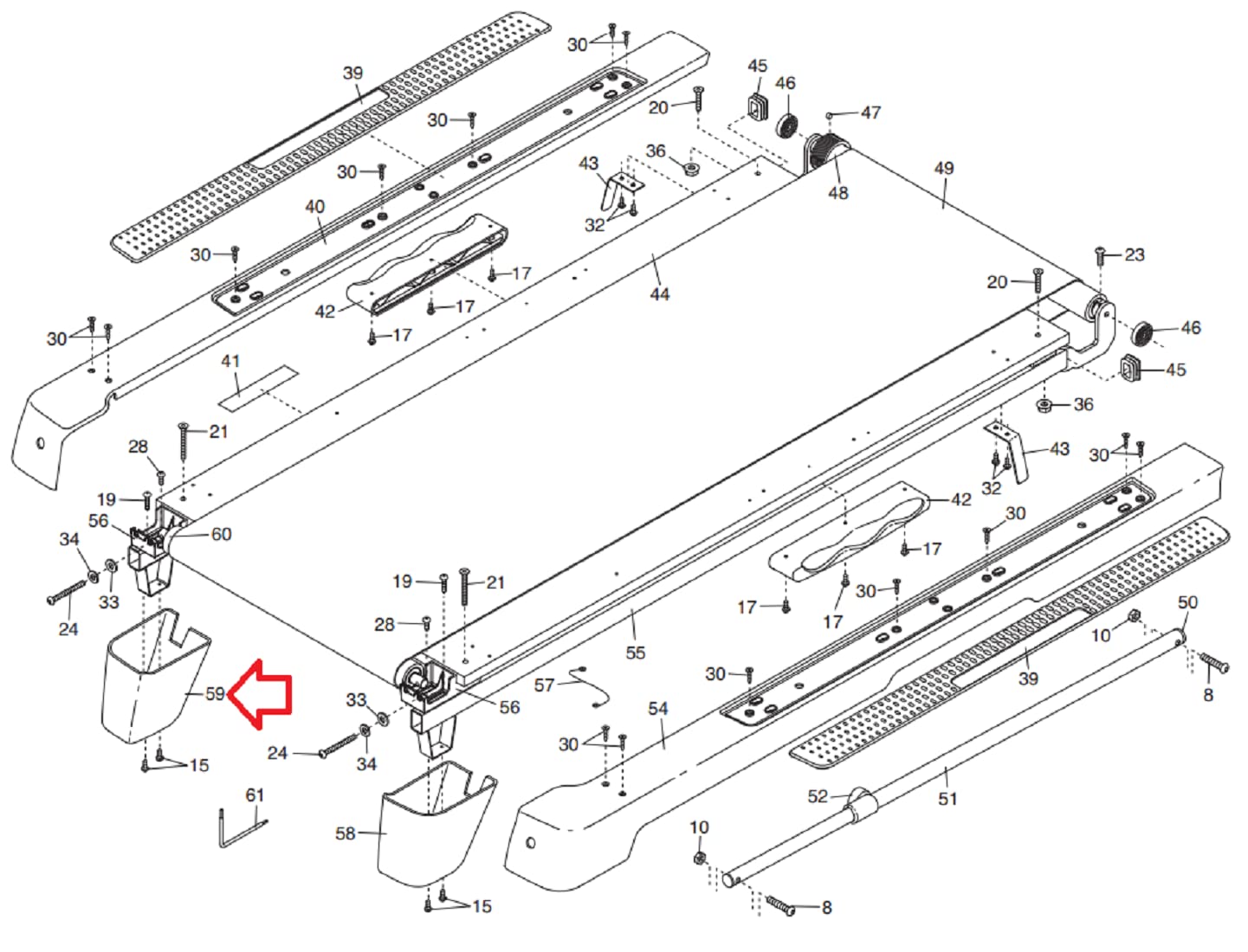 Treadmill Left Rear Roller Endcap 290512 Replacement Part - Compatible with Various Treadmill Models - Perfect for Home Gym Maintenance & Repair