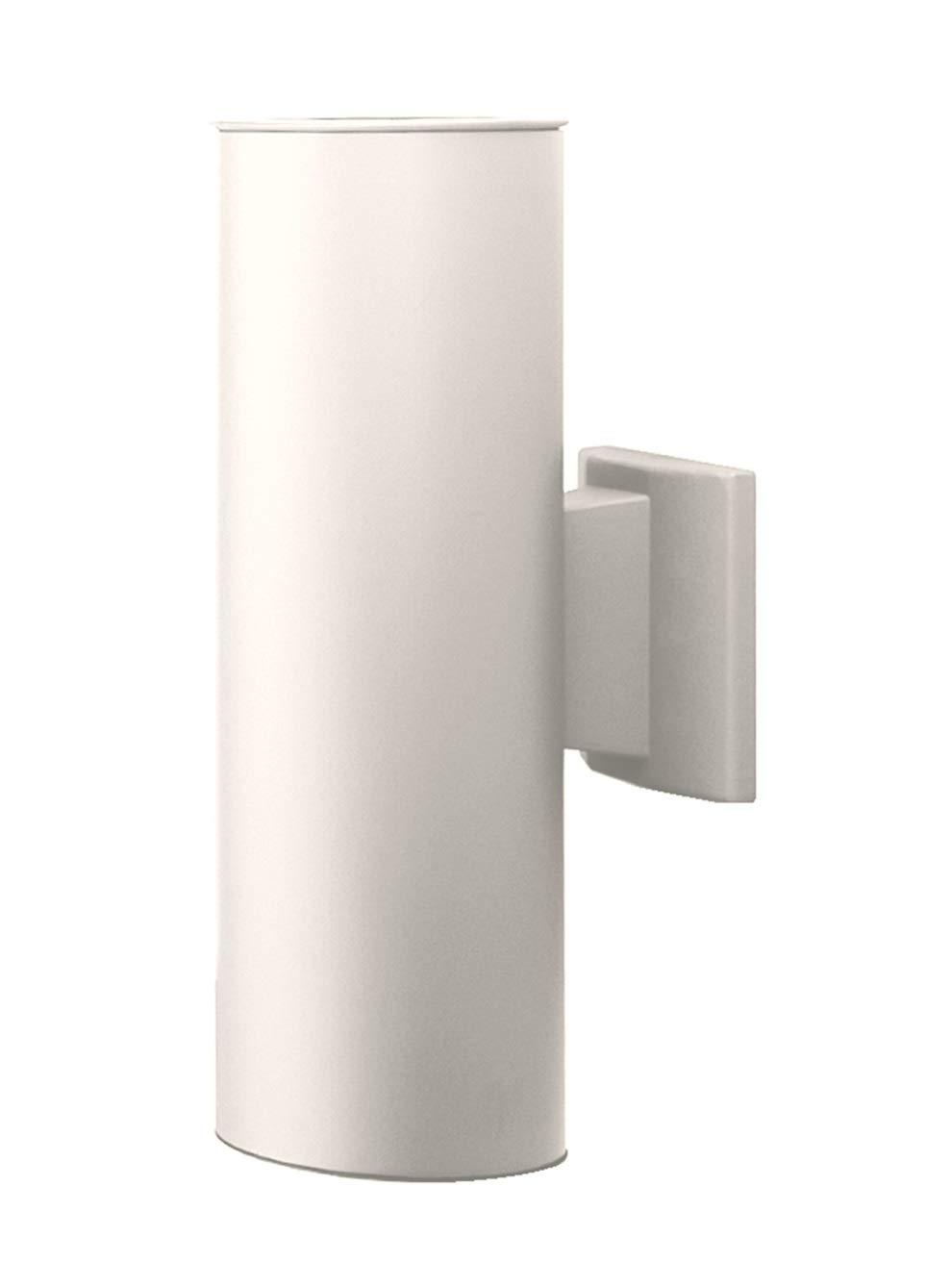 NICOR Lighting 15 Inch White Wall Mount Cylinder Sconce (50132WH) - Modern Wall Light Fixture for Bedroom, Hallway & Living Room Decor