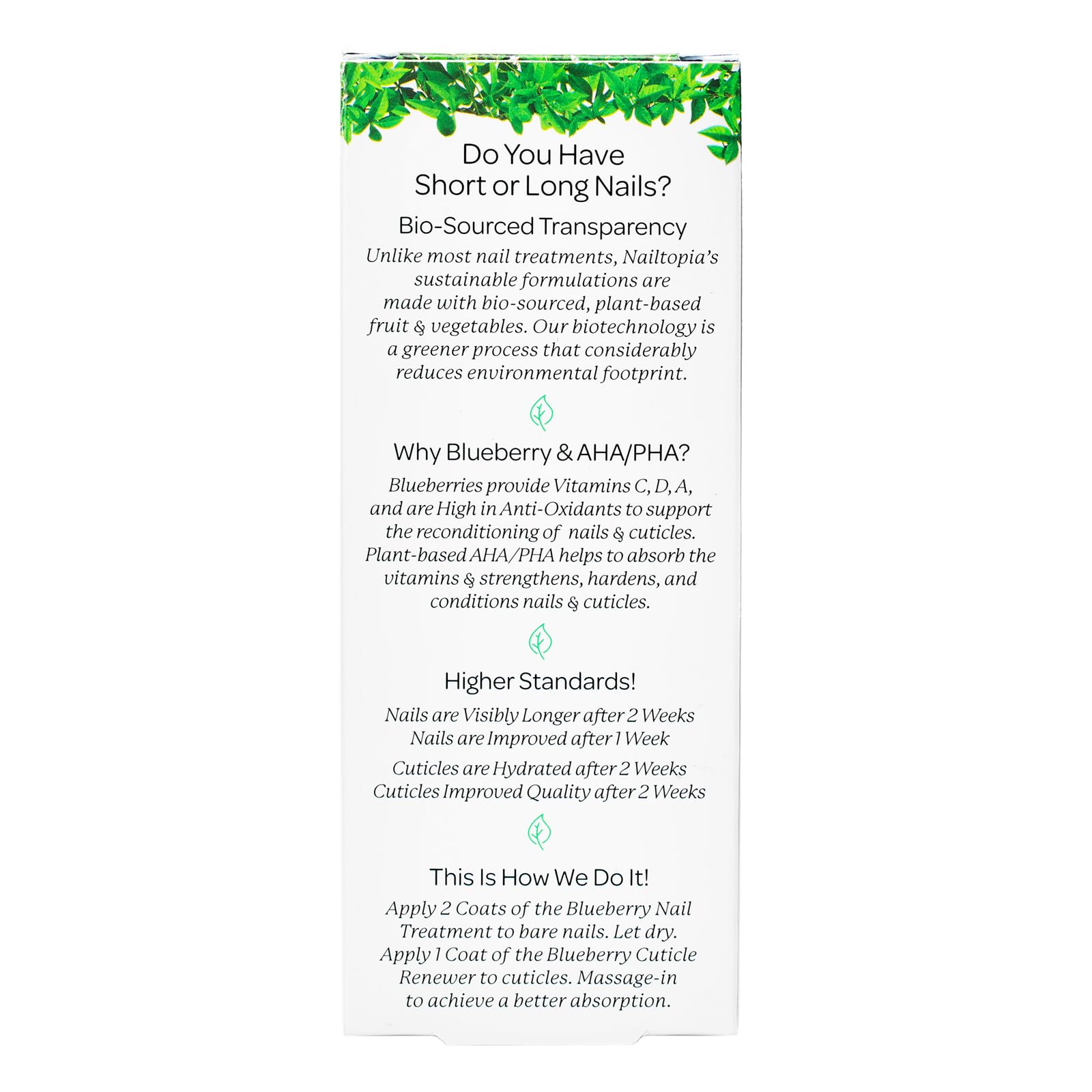 Nailtopia Nail Strengthening Kit for Short & Long Nails - Plant-Based, Non-Toxic Cuticle Treatment with Blueberry Extract - Hardening & Conditioning Superfood Nail Care (2-Piece Set) - Perfect for Dry Cuticles & At-Home Manicures
