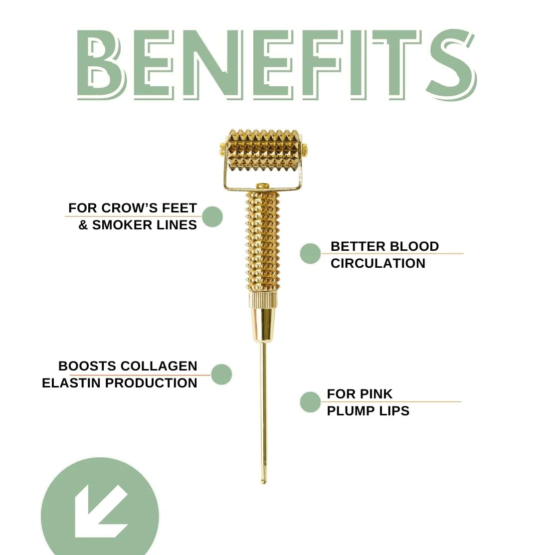 ACM Beauty Collagen Face Roller for Skin Tightening & Anti-Aging - Facial Massage Tool to Reduce Wrinkles & Puffiness | Perfect for Home Spa & Skincare Routine
