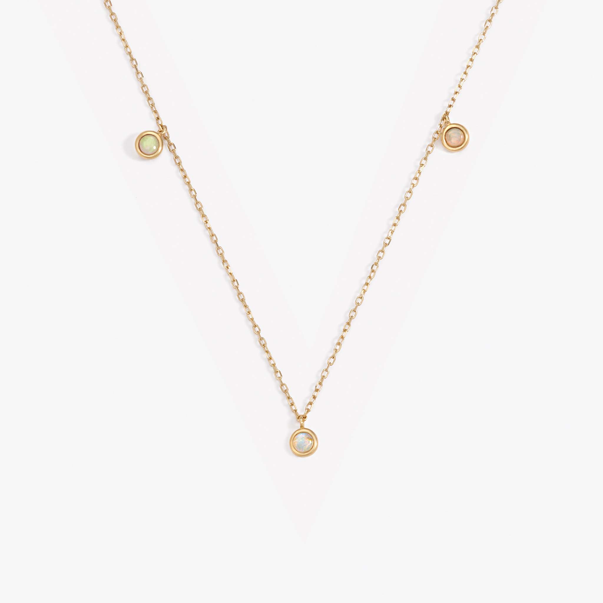 14K Gold Opal Necklace for Women - Dainty Opal Pendant Jewelry Gift for Her, Birthday, Anniversary, Valentine's Day | Elegant Layering Necklace for Everyday Wear & Special Occasions