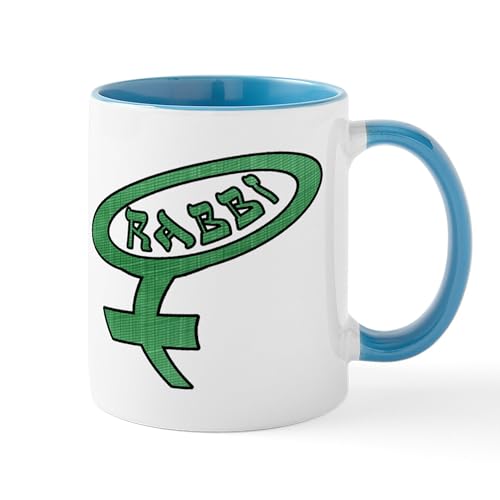 White/Blue Inside - Woman Rabbi Mug
