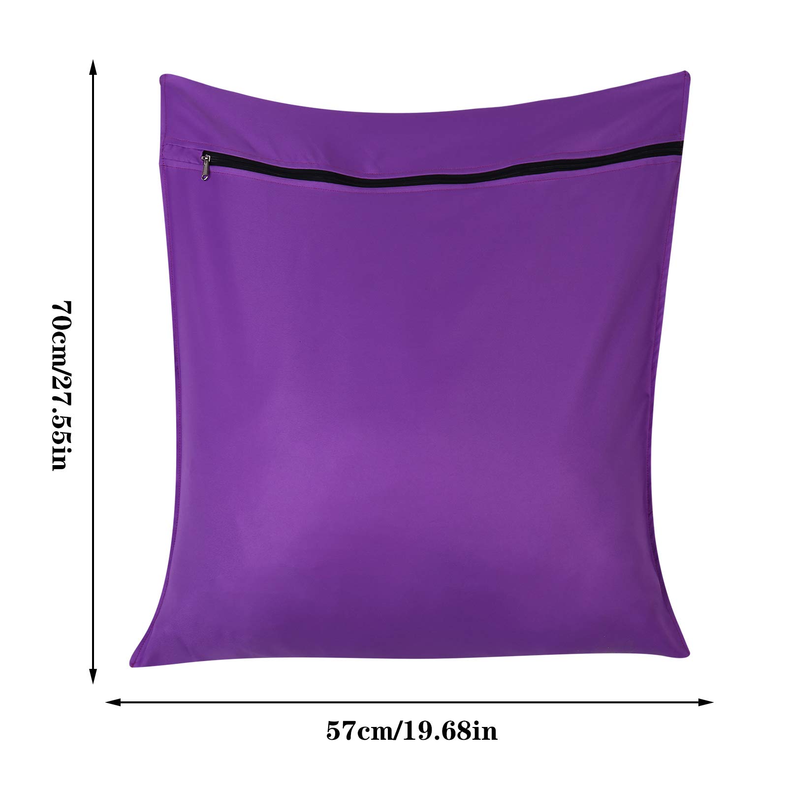 AUXSOUL Large Pet Laundry Bag for Washing Machine - Stops Pet Hair Clogs, Hair Remover for Dog, Cat & Horse - 25.8’’x27.8’’ (65x70cm) Purple - Perfect for Laundry Day & Pet Hair Control