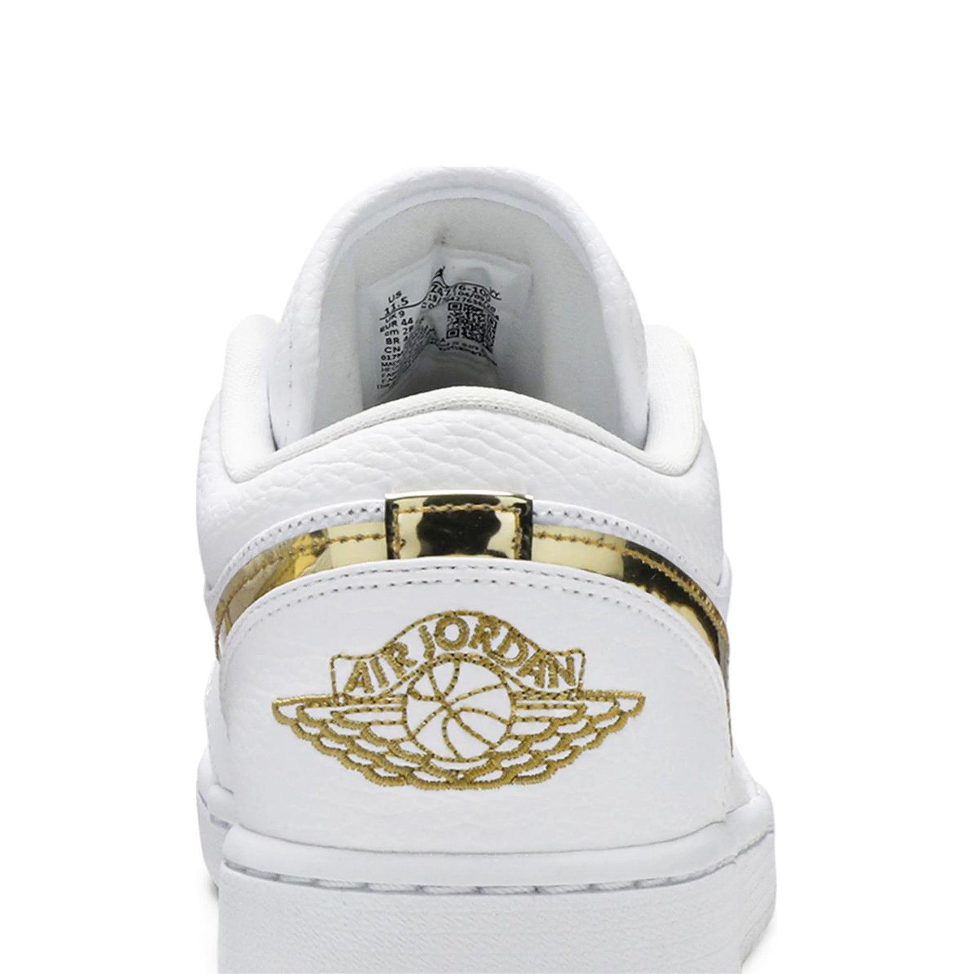Air Jordan 1 Low 'White Metallic Gold' Women's Sneakers (2020) - Comfortable Casual Shoes for Running, Walking & Streetwear Fashion