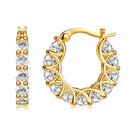 18K Gold CZHoop 19mm