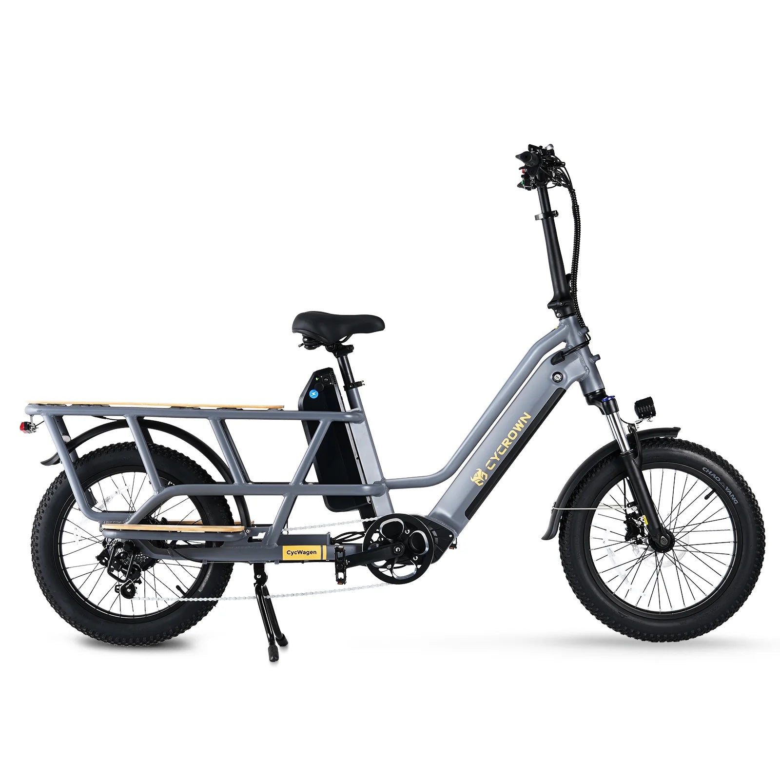 Cycrown CycWagen 48V Cargo Electric Bike with Dual Battery - 28 MPH & 120 Mile Range - Perfect for Urban Commuting, Grocery Shopping & Delivery Services