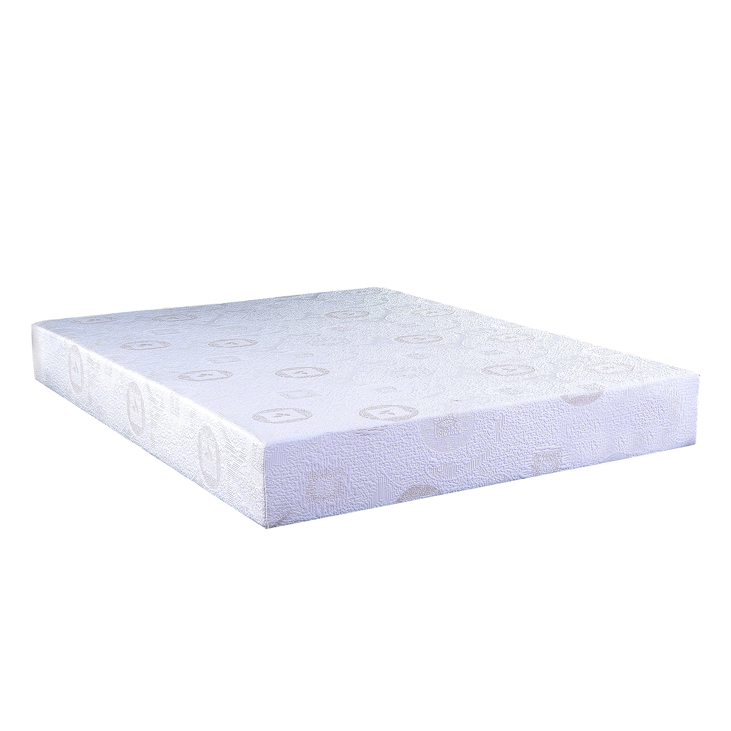 AC Pacific Herbal Fusion Collection Green Tea Infused Memory Foam Mattress - King Size, White, Made in USA | Organic Sleep Solution for Stress Relief & Better Rest