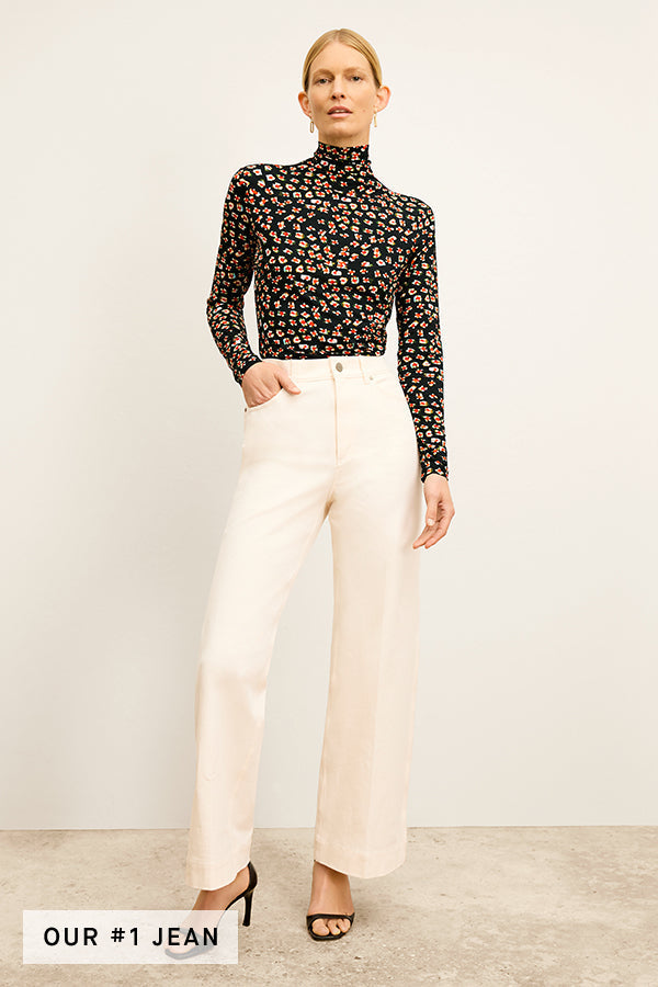 Milo Wide Leg Jeans for Women - Eco-Friendly Better Than Denim Stretch Pants in Bright Ivory | Casual Chic Outfit for Streetwear & Everyday Comfort