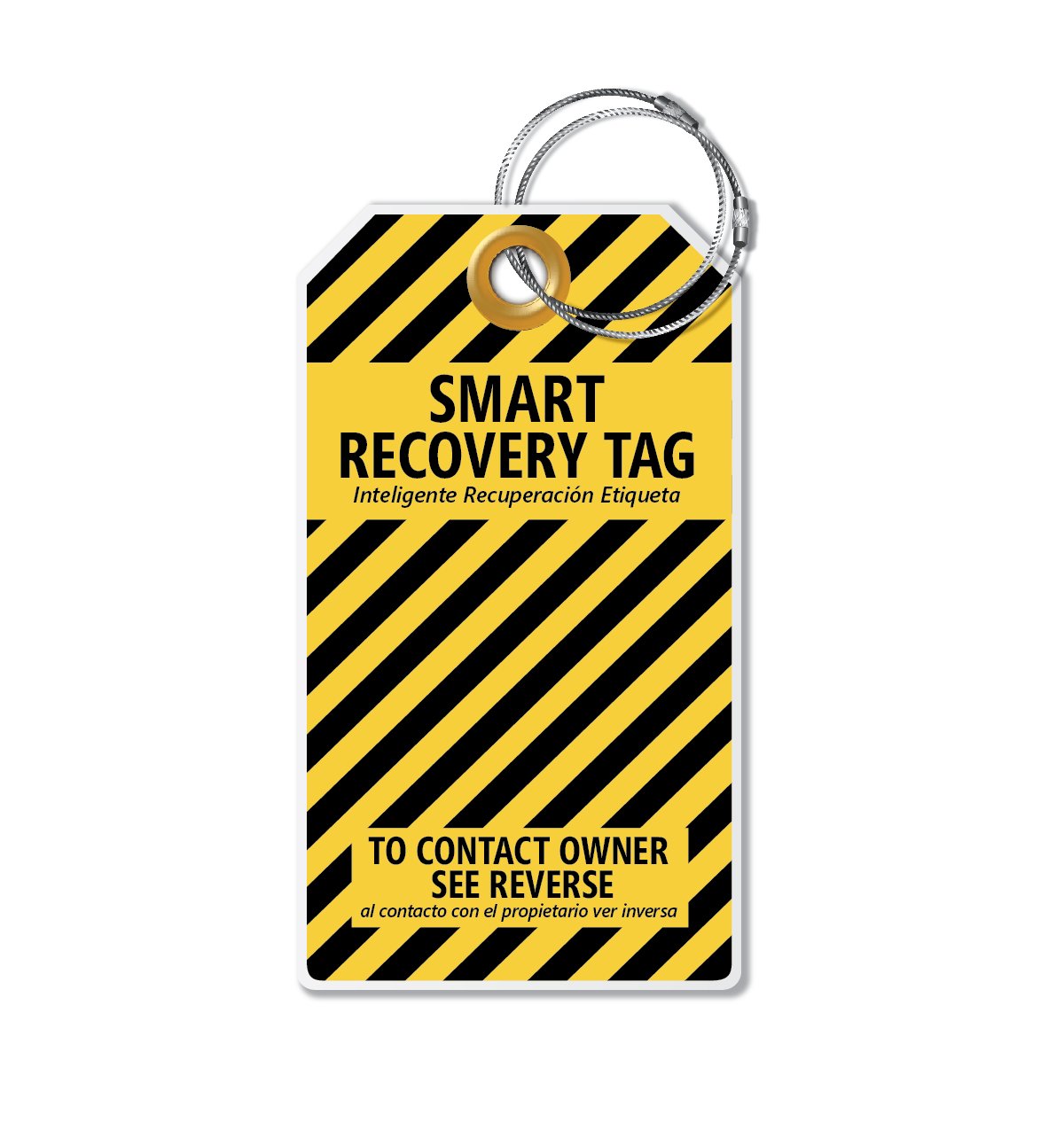 Dynotag® Web Enabled PROTAGZ™ MEGA Size Luggage ID Tag with DynoIQ™ Lifetime Service - Durable Travel Identification for Suitcases, Backpacks & Carry-Ons