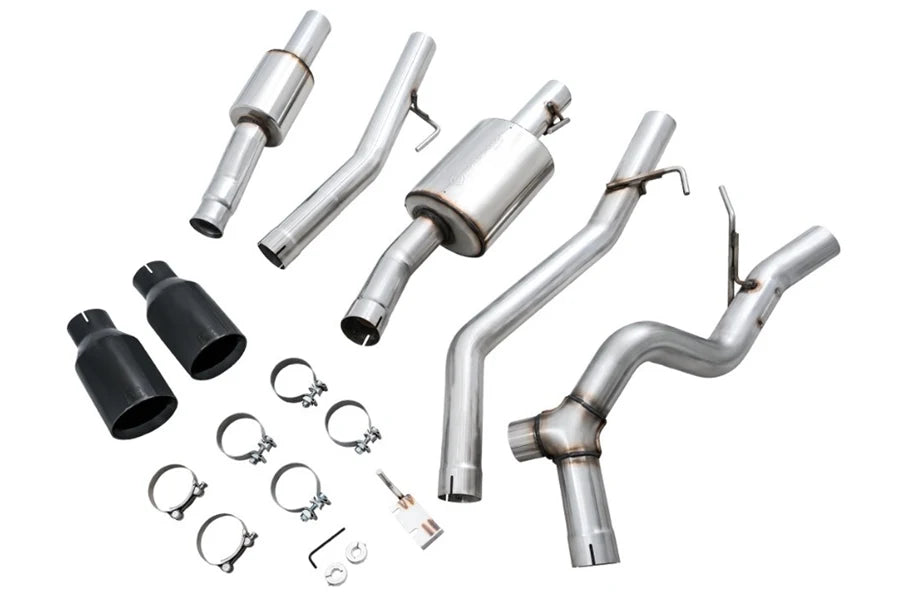 AWE Tread Edition Cat Back Dual Exhaust System with Diamond Black Tips for Jeep Gladiator JT 3.6L - Enhanced Performance & Aggressive Sound for Off-Road Adventures