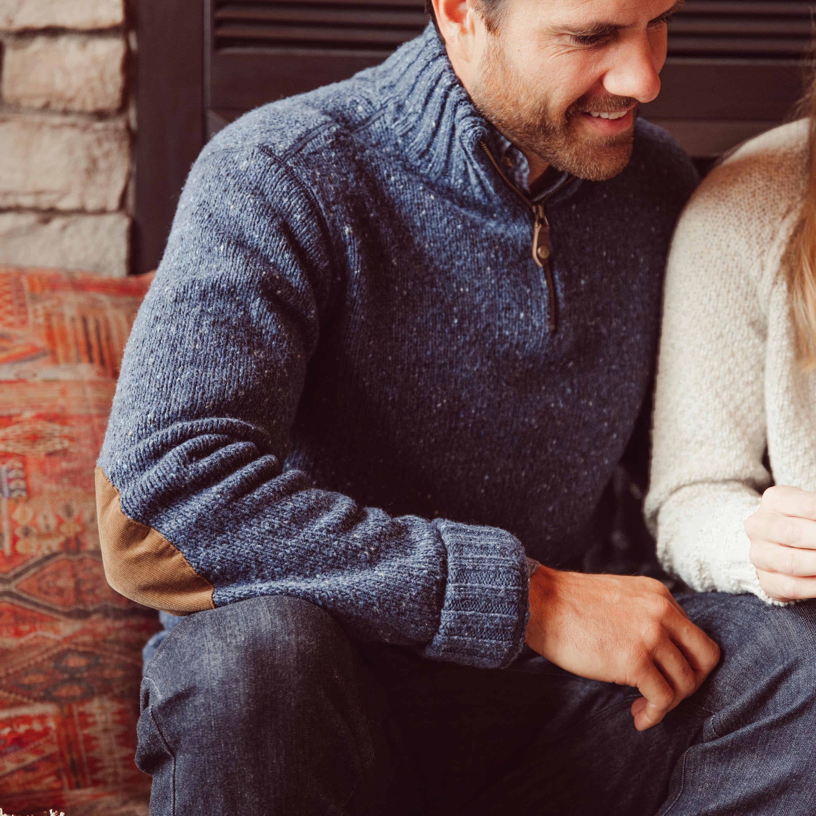 Premium Irish Wool Cumberland Donegal Sweater for Men & Women - Warm, Durable & Stylish Knitwear for Fall, Winter & Outdoor Adventures