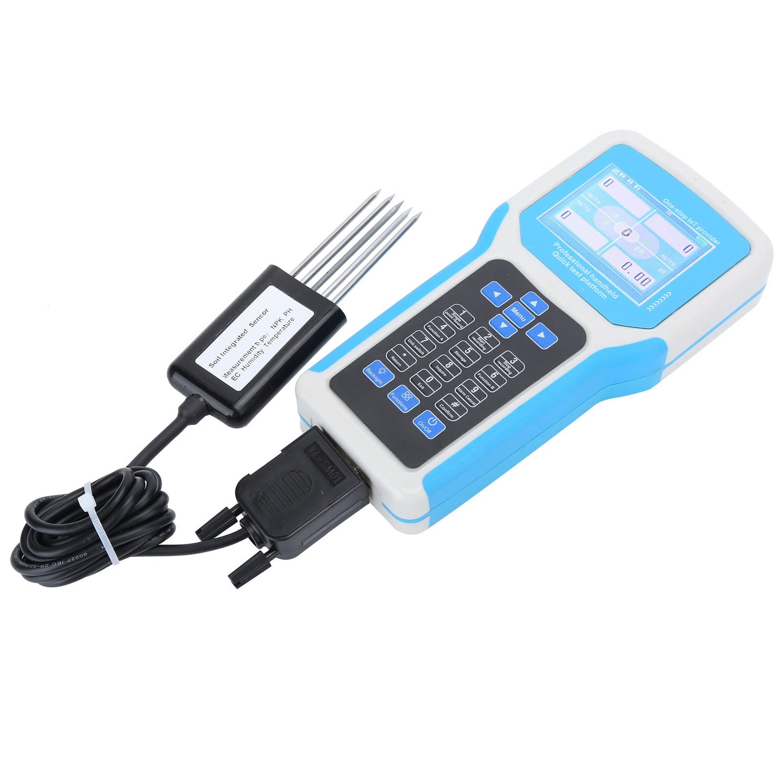 7 in 1 Soil Tester - Digital LCD Soil pH Meter with NPK Sensor for Nitrogen, Phosphorus, Potassium | High Sensitivity & Fast Response for Garden, Lawn, Farm, Indoor Plants | Measure Moisture, Temperature & Conductivity