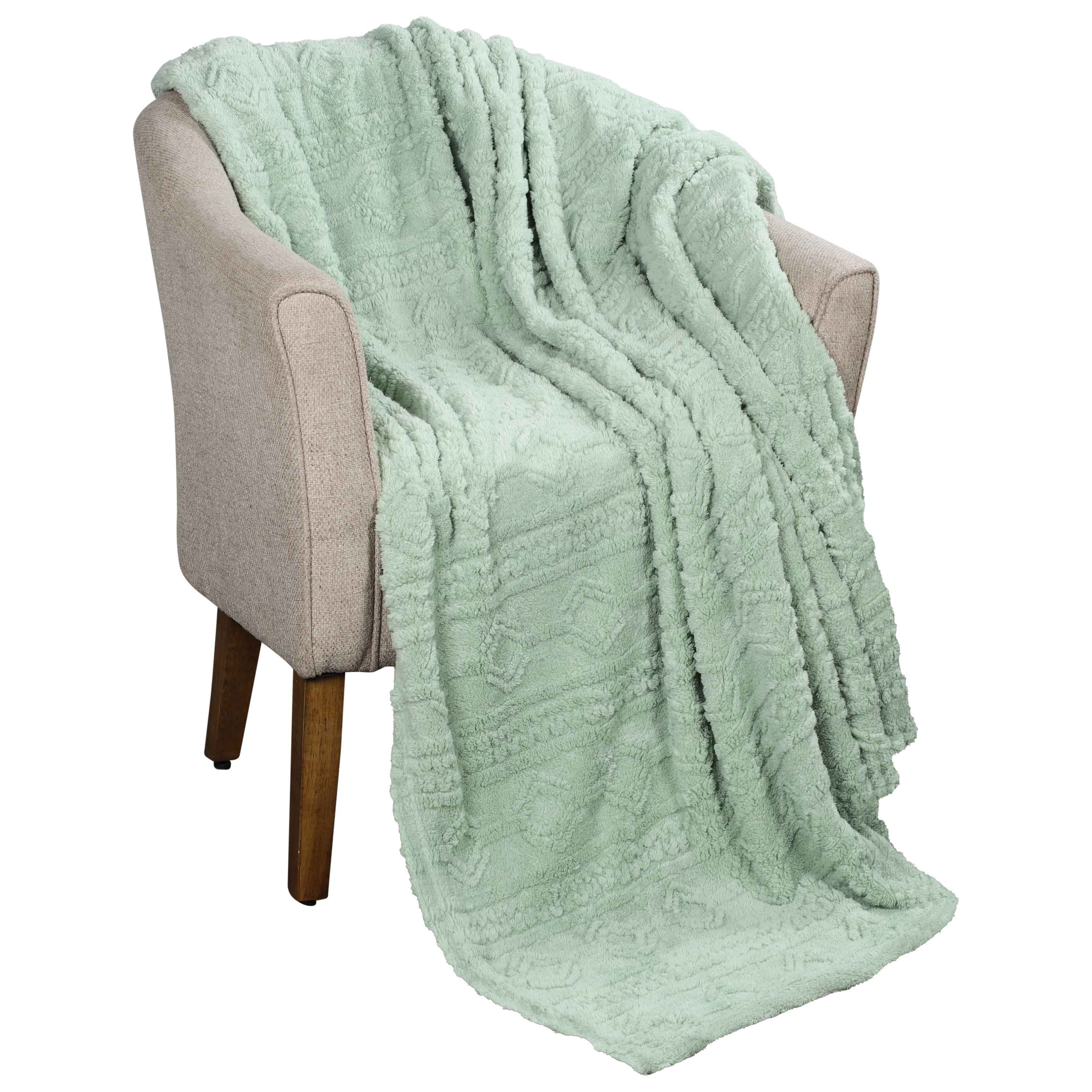Arctic Boho Jacquard Plush Fleece Blanket - Ultra Soft & Warm Winter Throw for Couch, Bed, Sofa - Perfect for Home Decor, Cozy Nights & Gift Giving