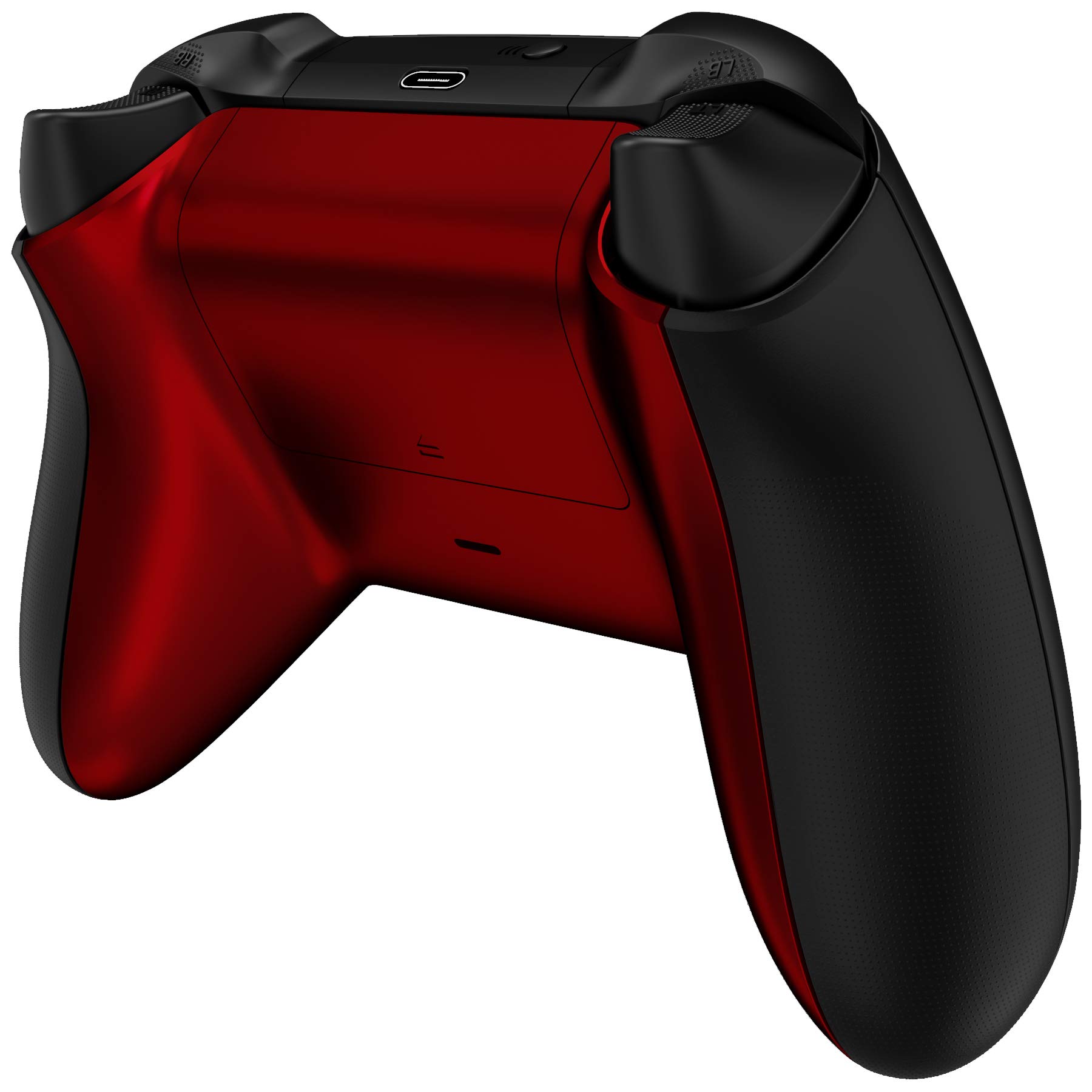 ExtremeRate Custom Back Cover Shell for Xbox Core Wireless Controller - Scarlet Red Replacement Battery Cover & Bottom Shell Compatible with Xbox Series X/S (Controller Not Included) - Perfect for Gaming, Customization & Enhanced Grip
