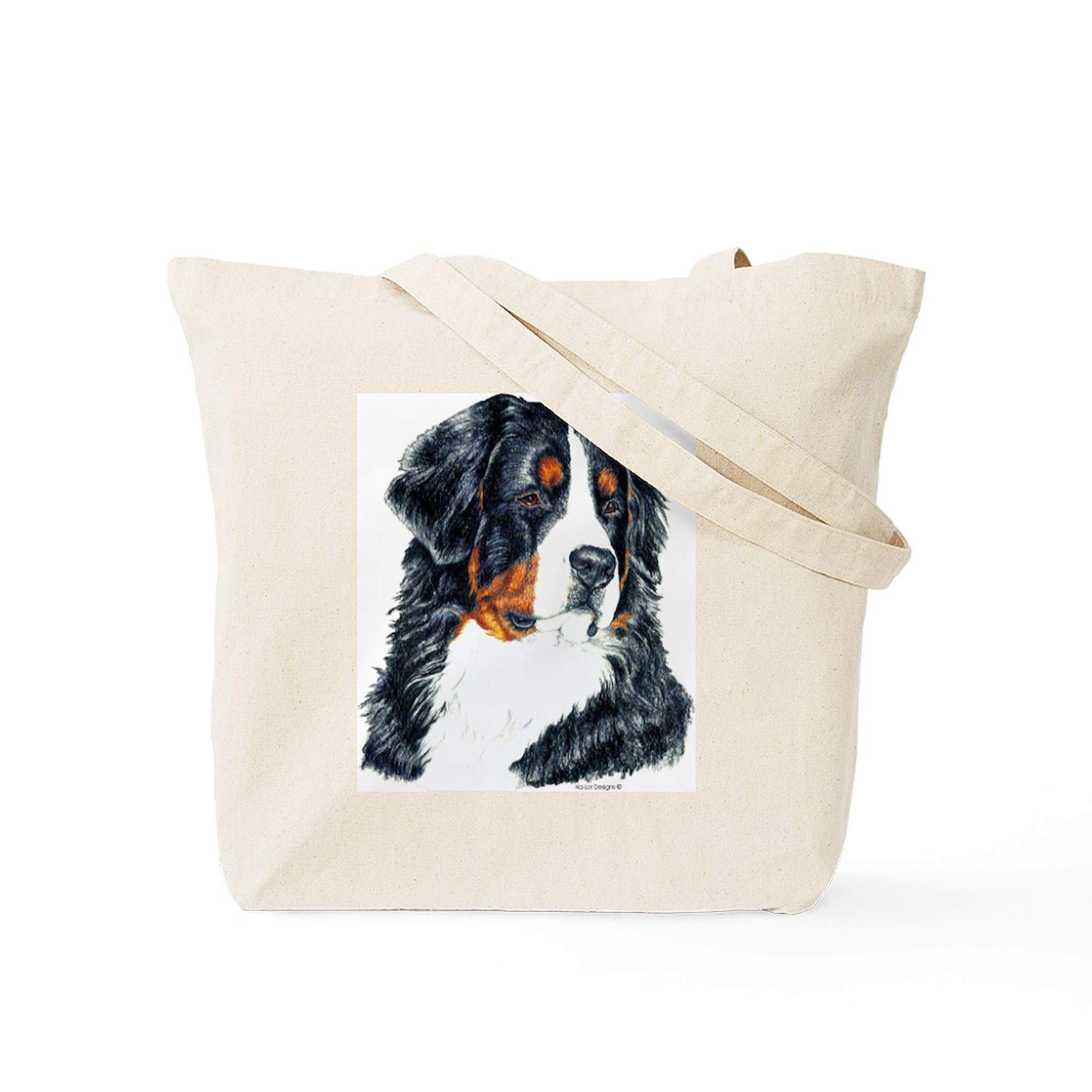 Bernese Mountain Dog Portrait Canvas Tote Bag - Eco-Friendly Reusable Shopping Bag for Groceries, Beach & Daily Use | CafePress