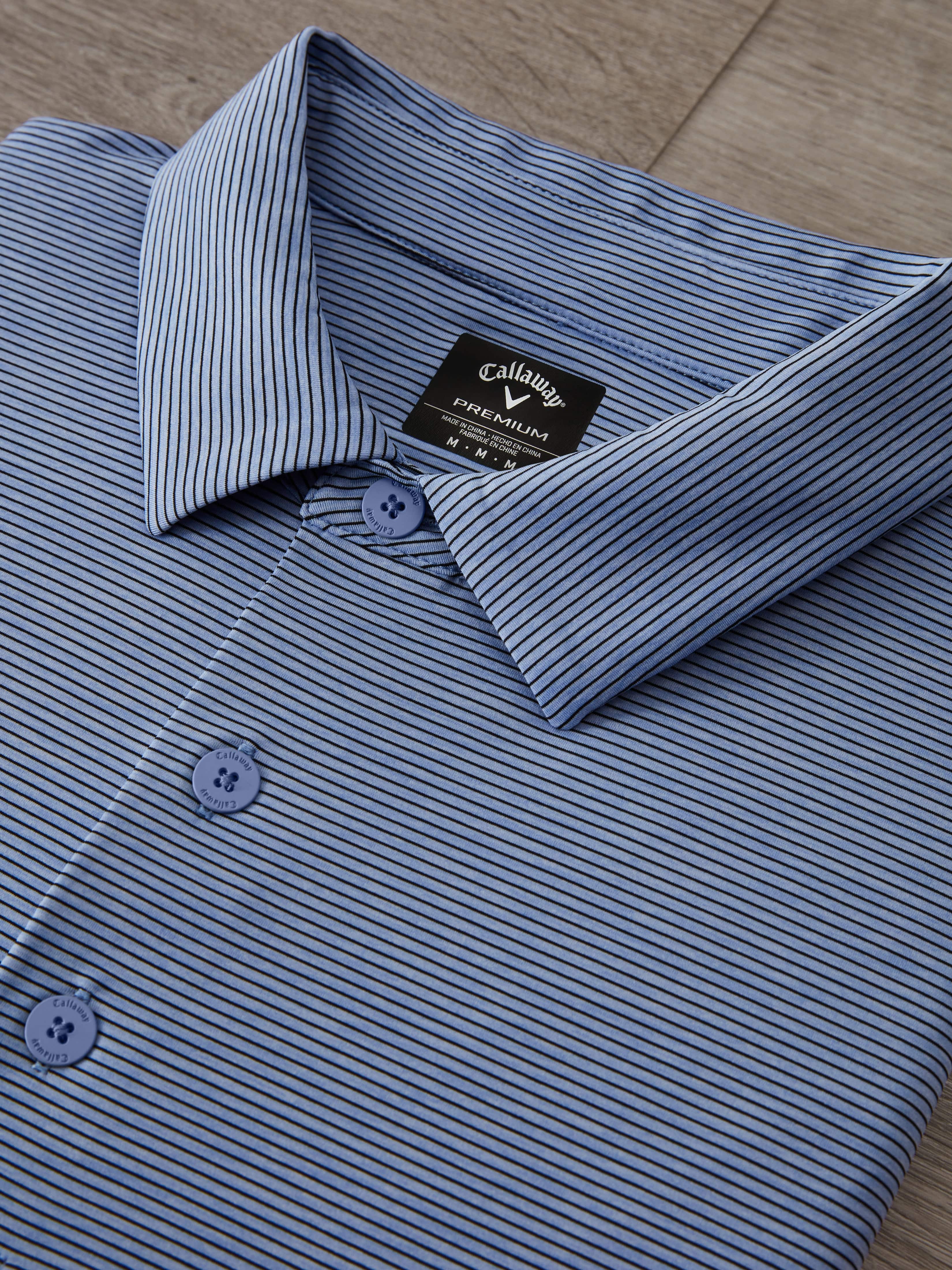Premium Men's Soft Touch Fineline Golf Polo Shirt - Breathable & Moisture-Wicking for Comfort on the Golf Course & Casual Wear