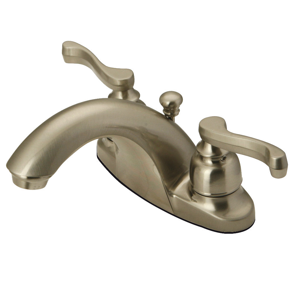 Kingston Brass KB7642FL 4-Inch Centerset Bathroom Faucet - Chrome Finish, Single Handle, Ideal for Bathroom Sink Vanity and Powder Room Installation