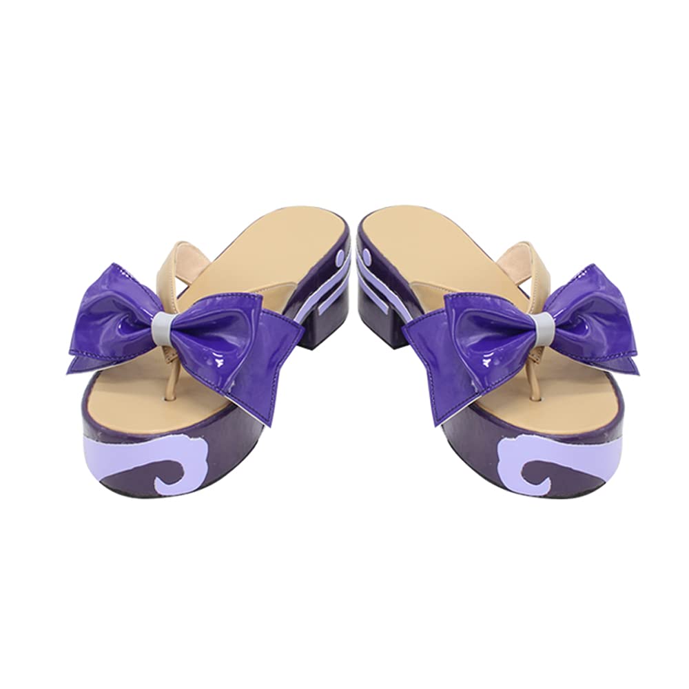 Genshin Impact Sangonomiya Kokomi Cosplay Shoes - Carnival Fancy Party Props for Game Fans, Perfect for Cosplay Events, Halloween, and Anime Conventions