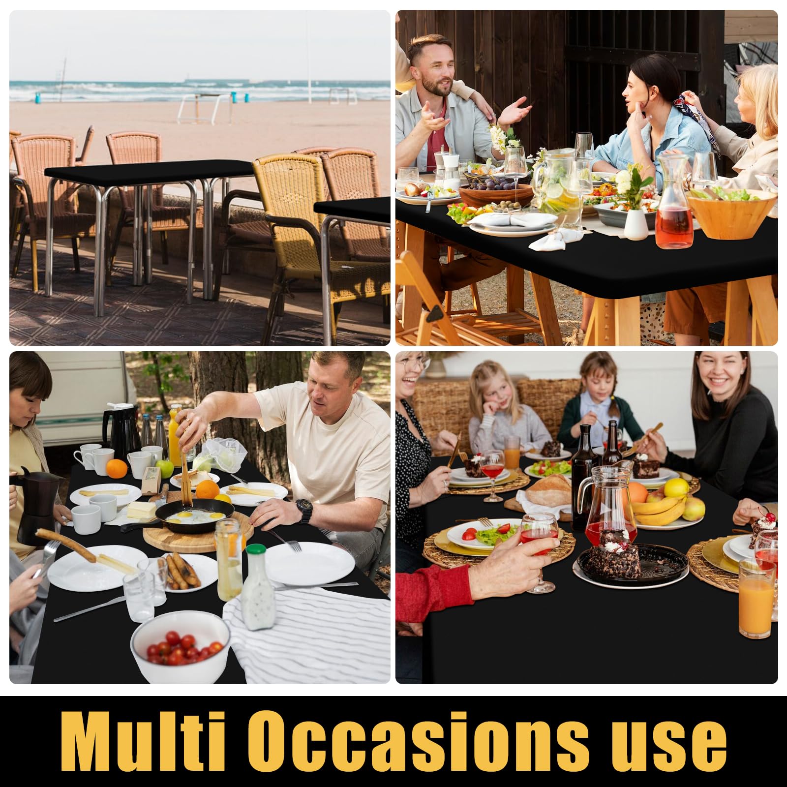 Waterproof Elastic Fitted Rectangle Picnic Tablecloth - 30
