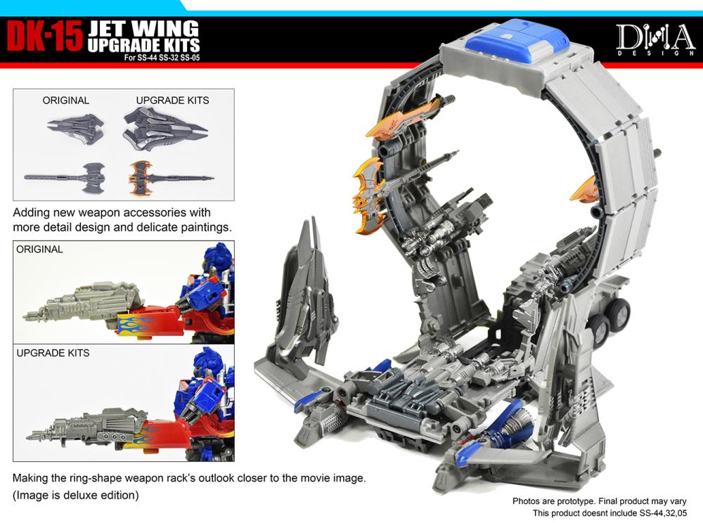 DNA Design DK 15 Jet Wing Upgrade Kit Deluxe Edition for Transformers Studio Series Optimus Prime - Enhance Your Collectible Figure Display & Battle Scenes