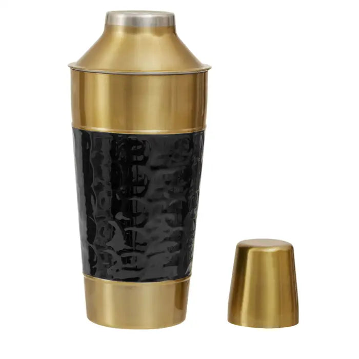 Caroline Black Enamel Cocktail Set - Vintage Style Barware for Home Entertaining, Perfect for Parties & Mixology Enthusiasts