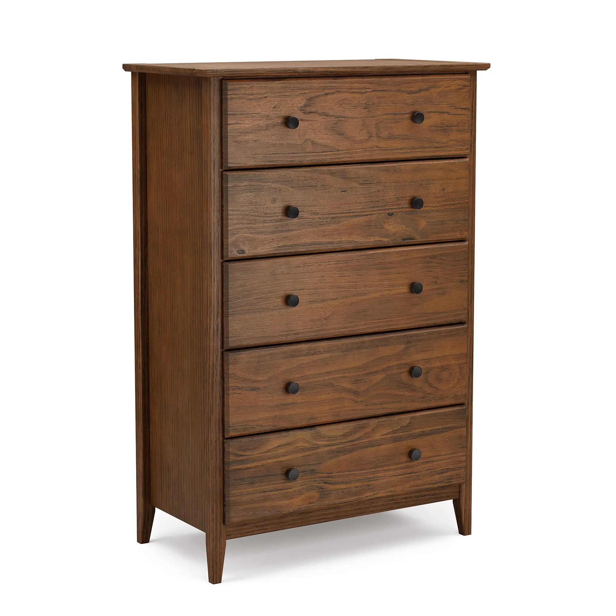 Greenport 5-Piece Bedroom Set - Queen Size Bed Frame, Nightstand, Dresser & Mirror - Modern Farmhouse Furniture for Master Bedroom or Guest Room