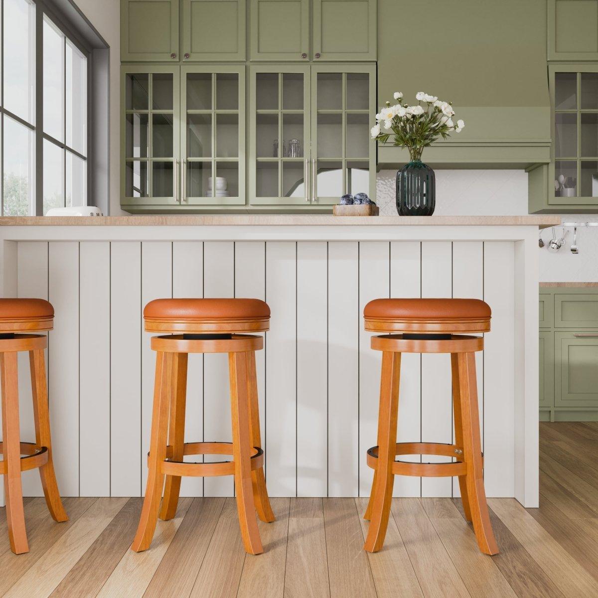 Premium Backless Fabric Swivel Stool - 24