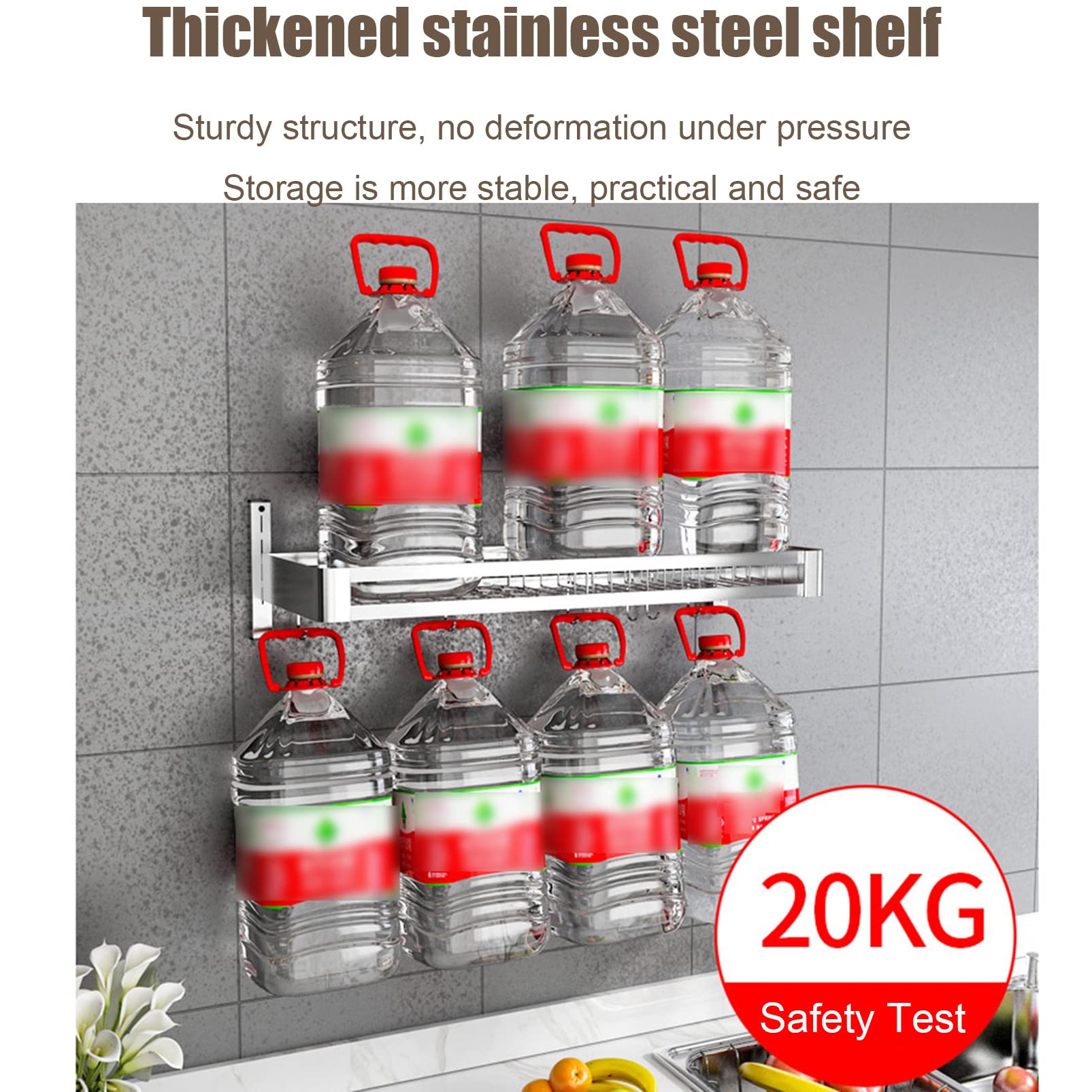 Stainless Steel Over The Sink Dish Drying Rack - Wall Mounted Kitchen Organizer with Utensil Hooks & Knife Holder | Space Saving Plate Drainer for Small Kitchens, Apartments & RVs