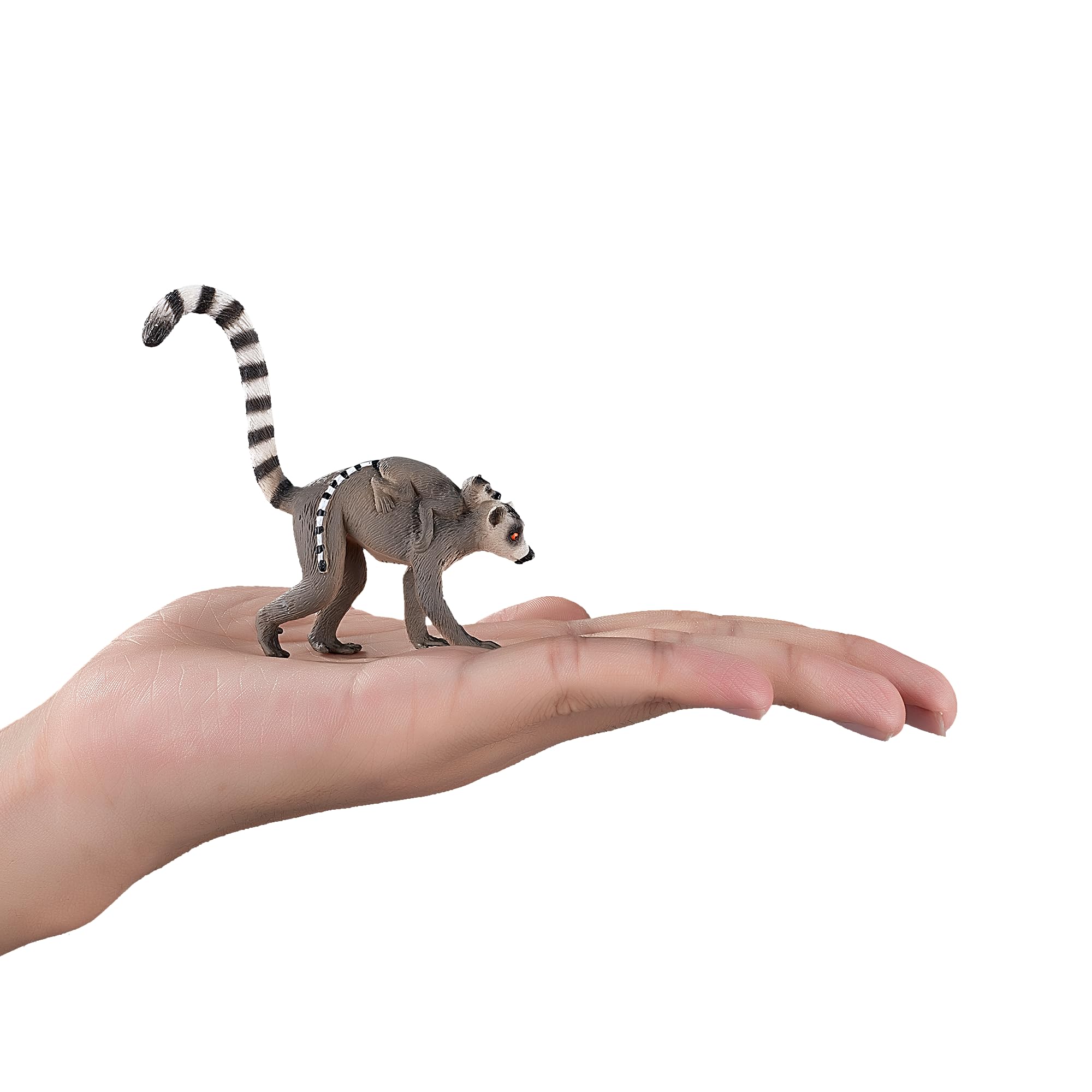 MOJO Lemur with Baby Toy Figure - Realistic Medium-Sized Animal Figurine for Kids, Collectors & Educational Play | Perfect for Jungle-Themed Dioramas, School Projects & Gift Giving