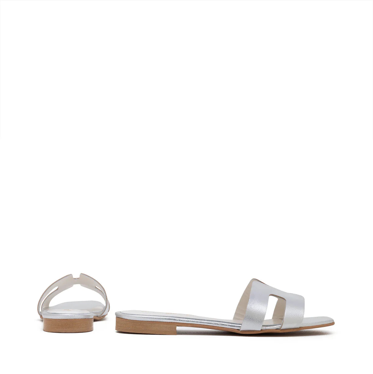 Creta H Slide Silver Argento - Premium Quality Slide Sandals for Men & Women | Comfortable & Stylish for Beach, Pool, and Casual Wear