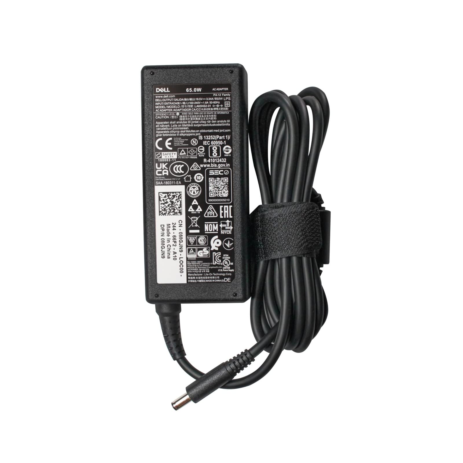 Original Dell 65W Laptop Charger Power Adapter for Latitude 3301/3400/3500 - 4.5x3.0mm Round Pin & USB-C Compatible Models with Power Cord | Perfect for Home Office, Business Travel & Remote Work