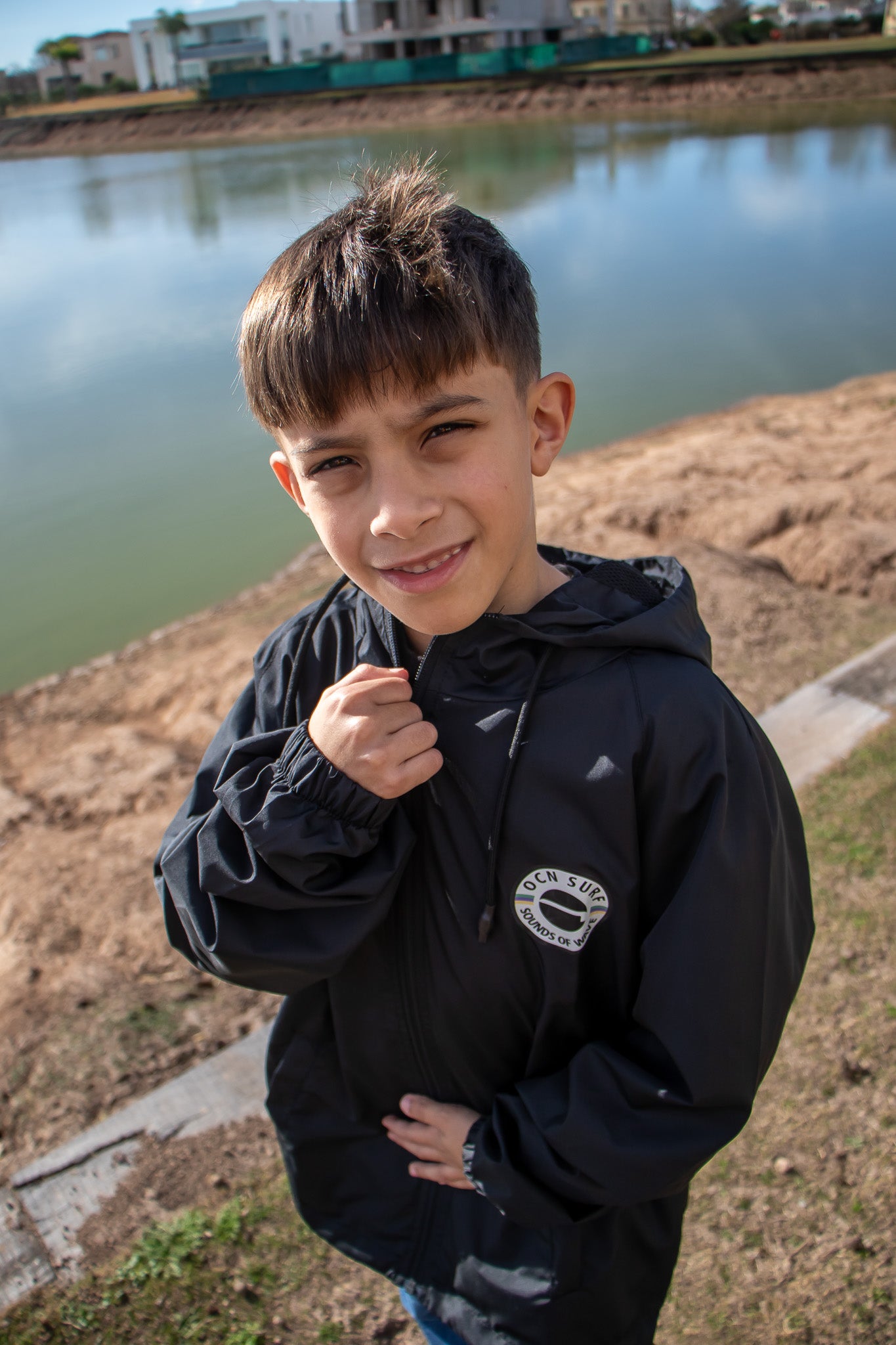 Piloto Ocn Kids Track Jacket - Black V7 - Lightweight Athletic Running Jacket for Boys & Girls - Perfect for School Sports, Outdoor Play & Casual Wear