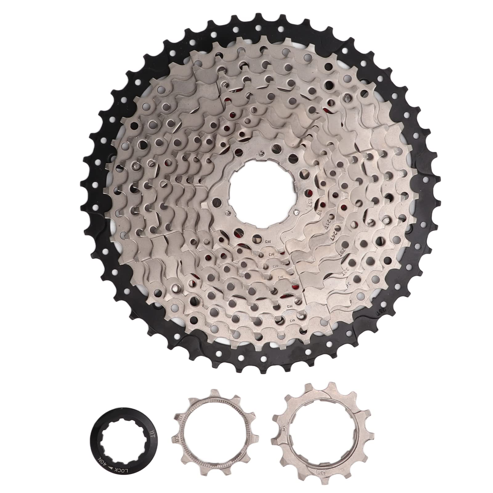 11-46T 11 Speed Bicycle Cassette Freewheel - Durable MTB Bike Sprocket Flywheel for Mountain Bikes - Perfect for Trail Riding, Commuting & Off-Road Cycling Accessories
