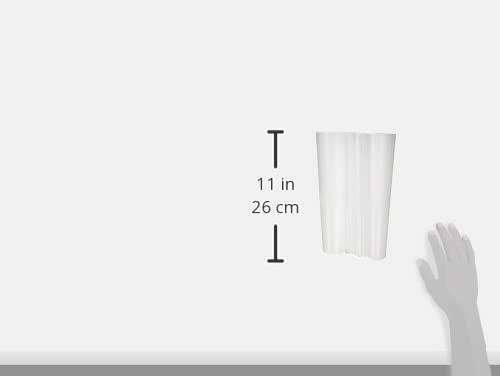 Iittala Alvar Aalto 251mm White Glass Vase - Modern Scandinavian Home Decor for Living Room, Dining Table & Wedding Centerpieces