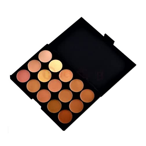 FEELHIGH 15 Color Cream Concealer Palette - Full Coverage, Waterproof & Blendable for Dark Circles, Acne, Blemishes - Perfect for Makeup Artists & Everyday Use