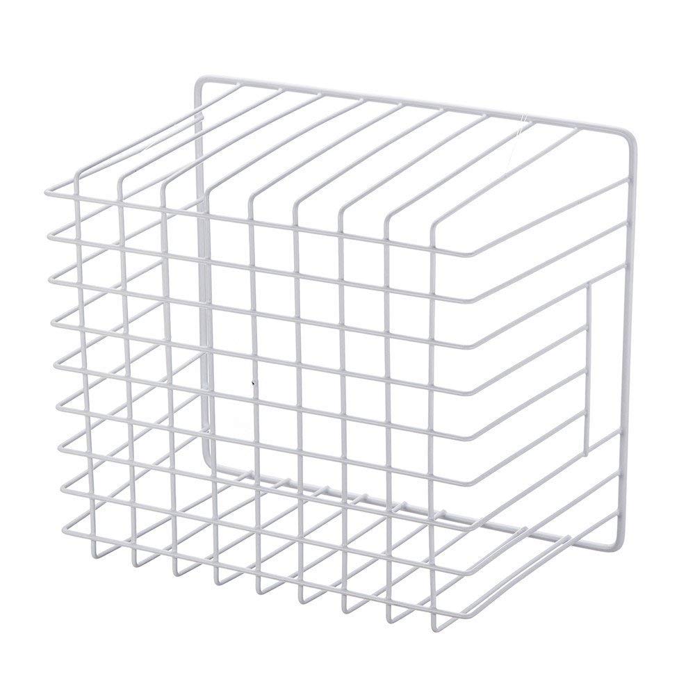 iPEGTOP Deep Freezer Wire Storage Organizer Basket Set of 6 - White Kitchen Cabinet & Pantry Organizer with Handles for Food, Bathroom & Closet Organization - Perfect for Freezer Storage, Spice Racks & Home Organization